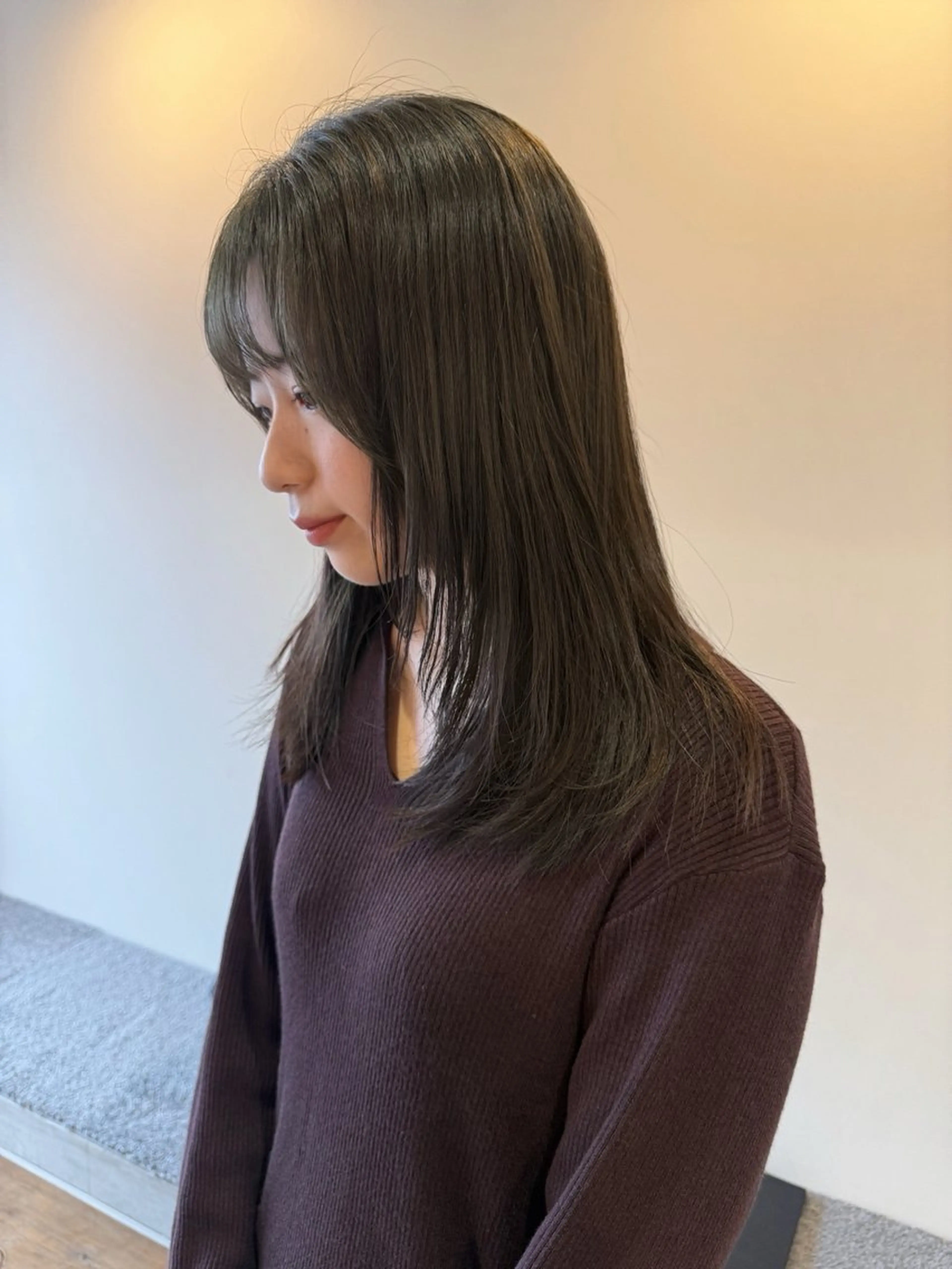 セミロング カラー カット 縮毛矯正 トリートメント 💛🤍U too e’s 鎌倉🧸のヘアスタイル