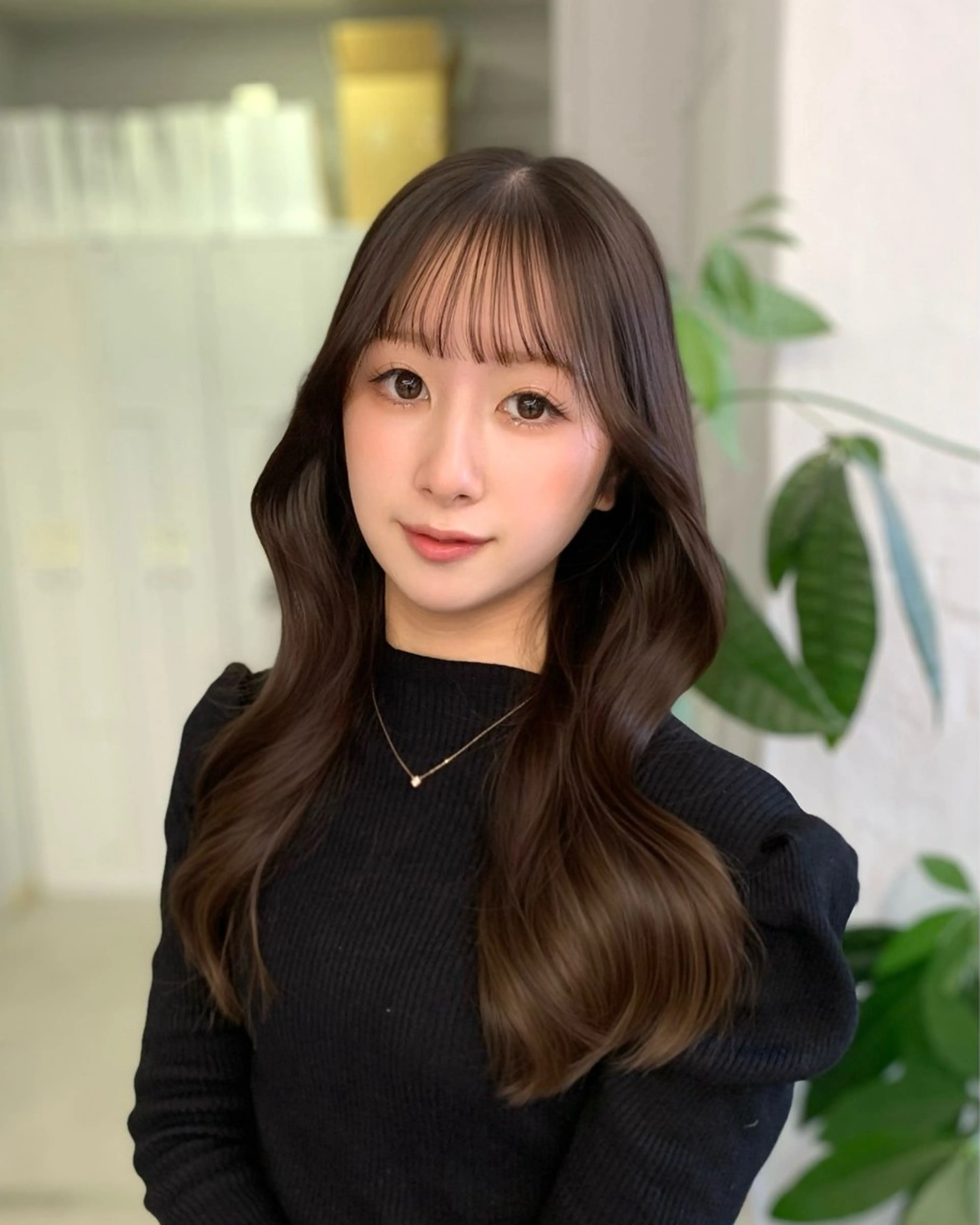 セミロング カット ヘアカラー トリートメント 🎀韓国風顔周り× 透明感/梅田/アリサのヘアスタイル