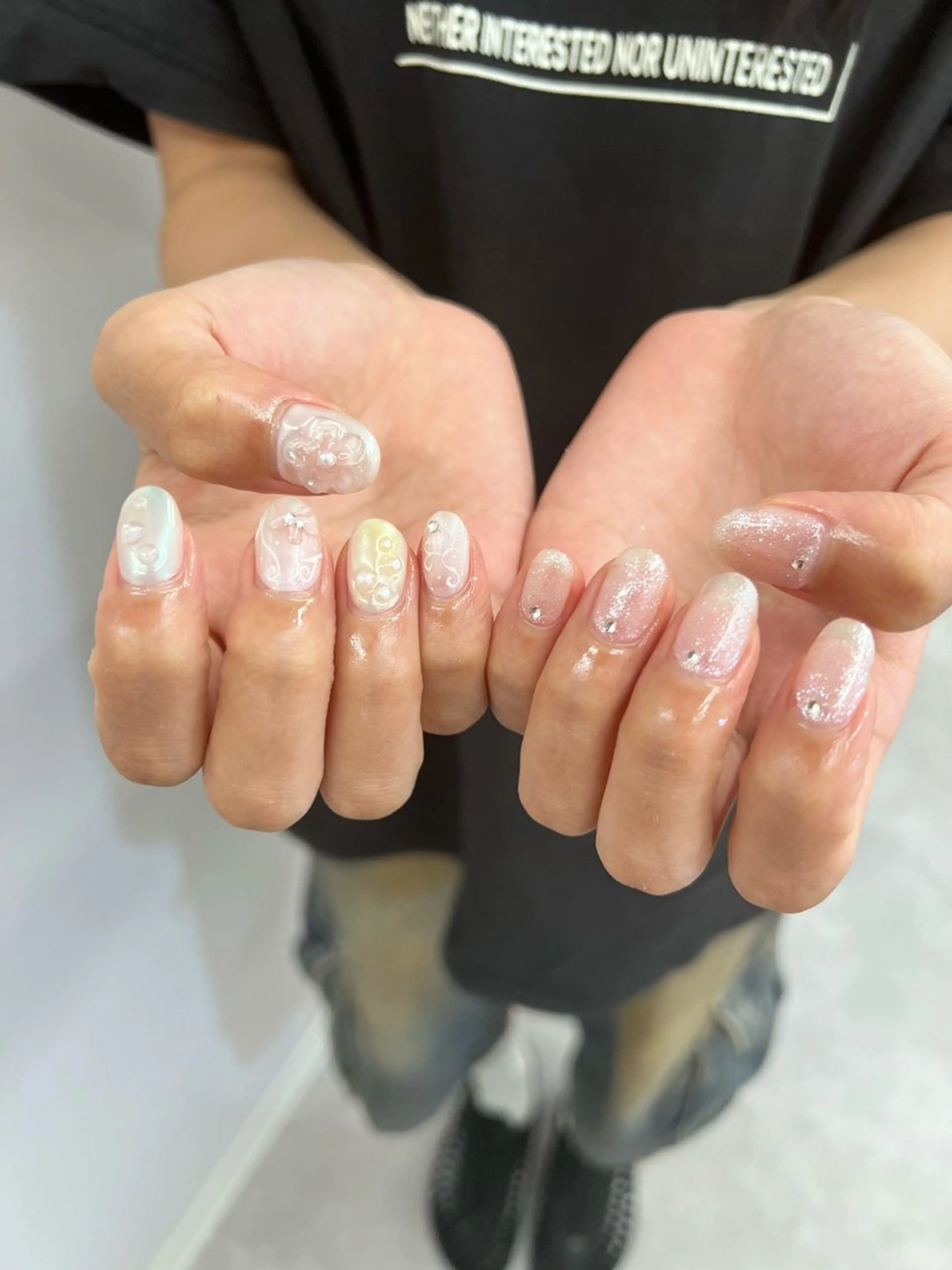 ネイル ジェルネイル 韓国ネイル ラメ(グリッター) マグネットネイル ニュアンスネイル ハンドネイル ハンドケア Bana_ Nailのその他イメージ