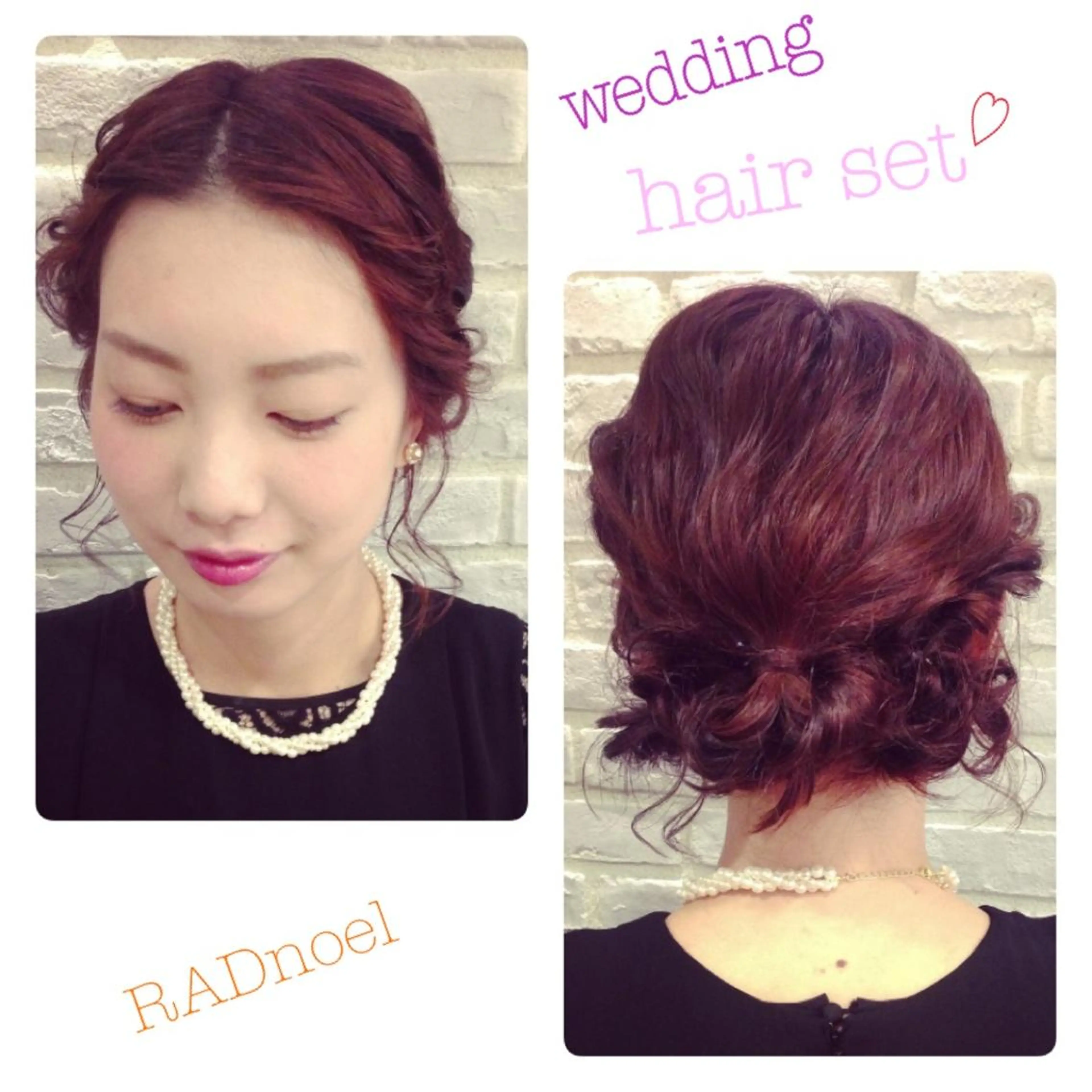 ショート ミディアム セミロング カラー ヘアアレンジ 結婚式・ブライダル la fith所属・rico_by ヘアとアイブロウのヘアスタイル