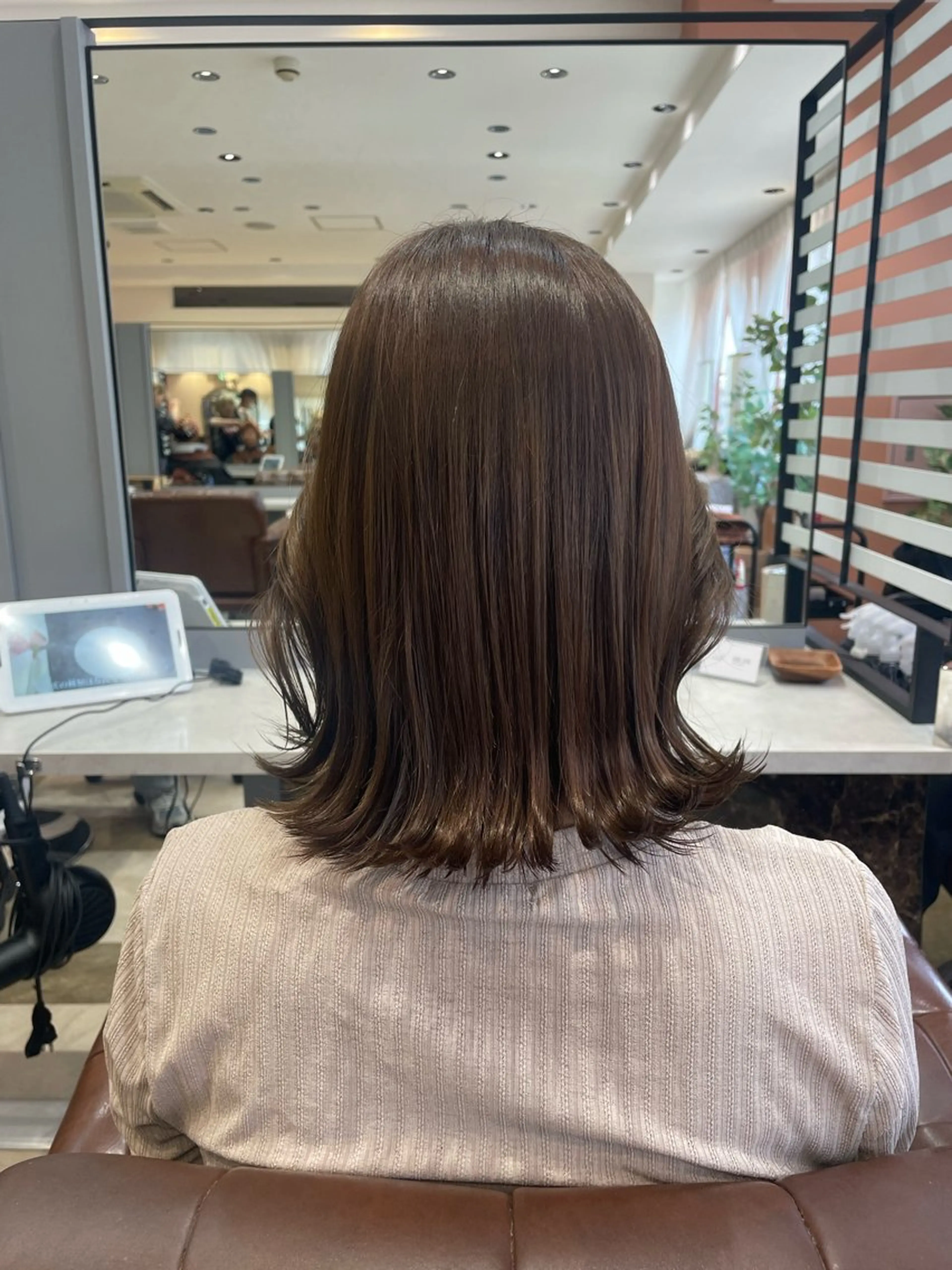 ミディアム カラー ヘアーメイクス所属・ホウノ サナ モデル募集🍒のヘアスタイル