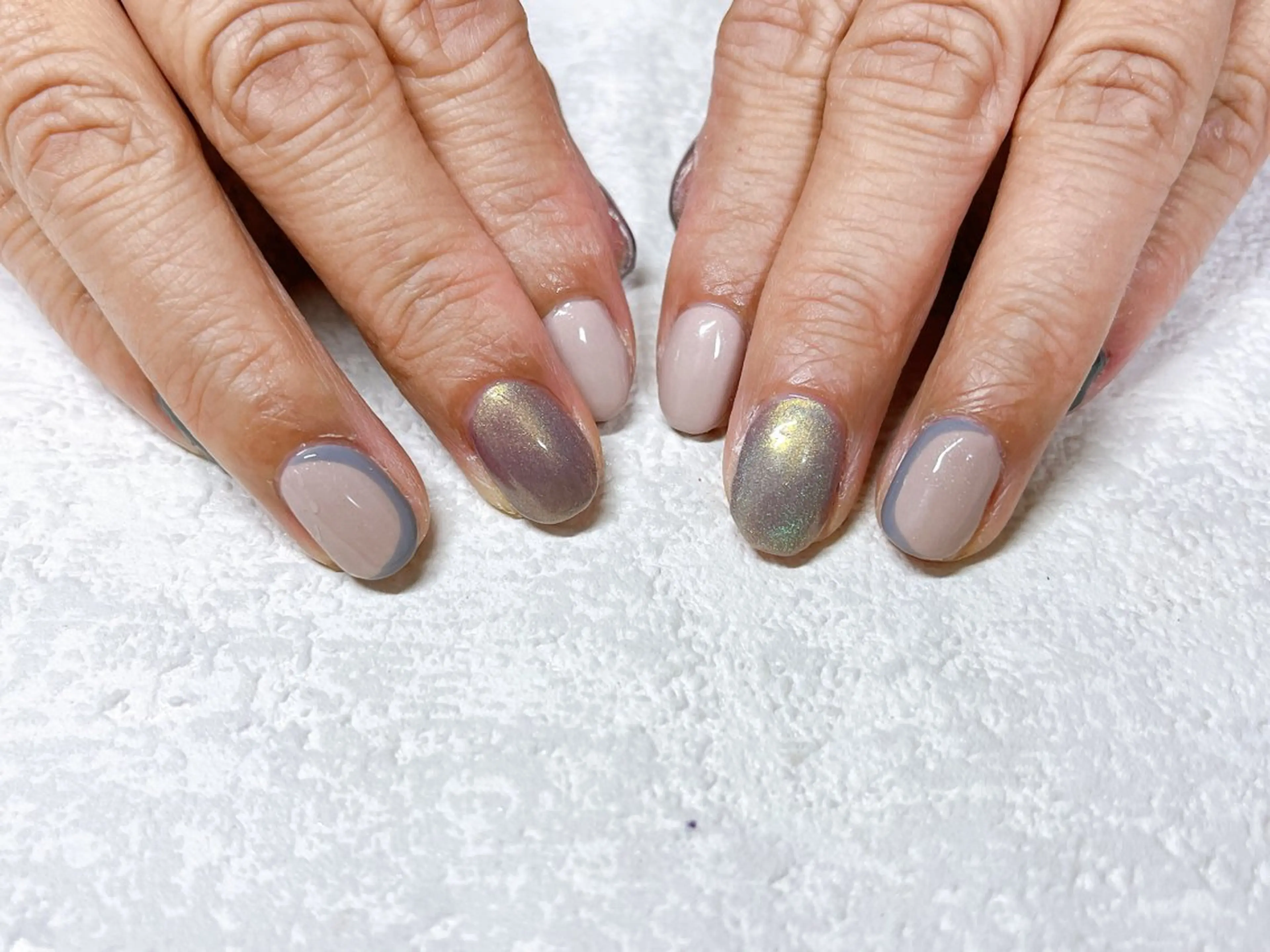 ネイル オーロラネイル フットネイル フレンチネイル ジェルネイル 韓国ネイル ハンドネイル Mogu nail 二子玉川のネイルデザイン