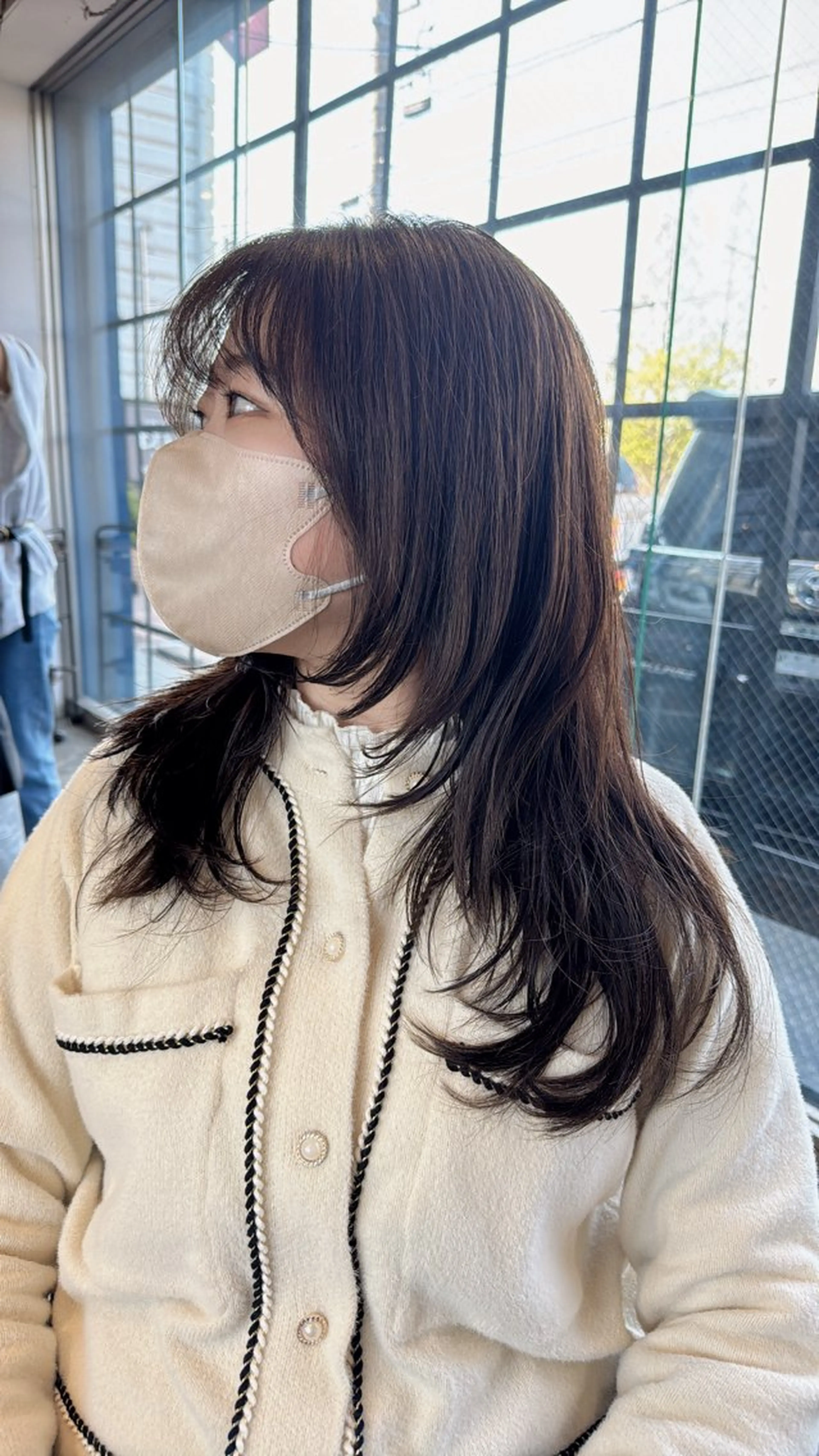 セミロング 韓国風ヘア ウルフカット 永田竜一/ 小顔くびれレイヤーのヘアスタイル