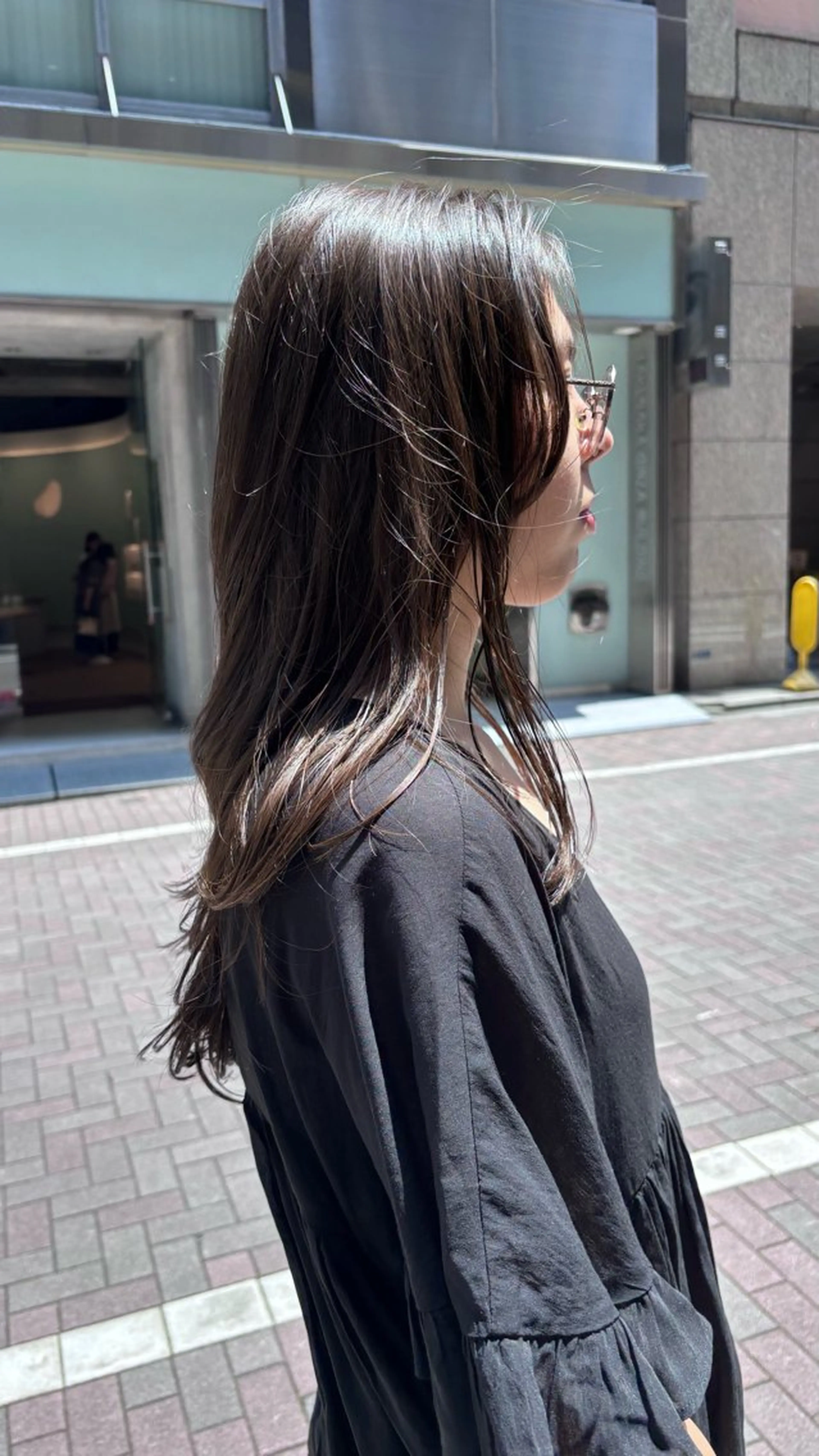 ロング かきあげバング レイヤーカット カット MINX銀座所属・MINX 井上 ヨウ 艶髪カラー/レイヤーのヘアスタイル