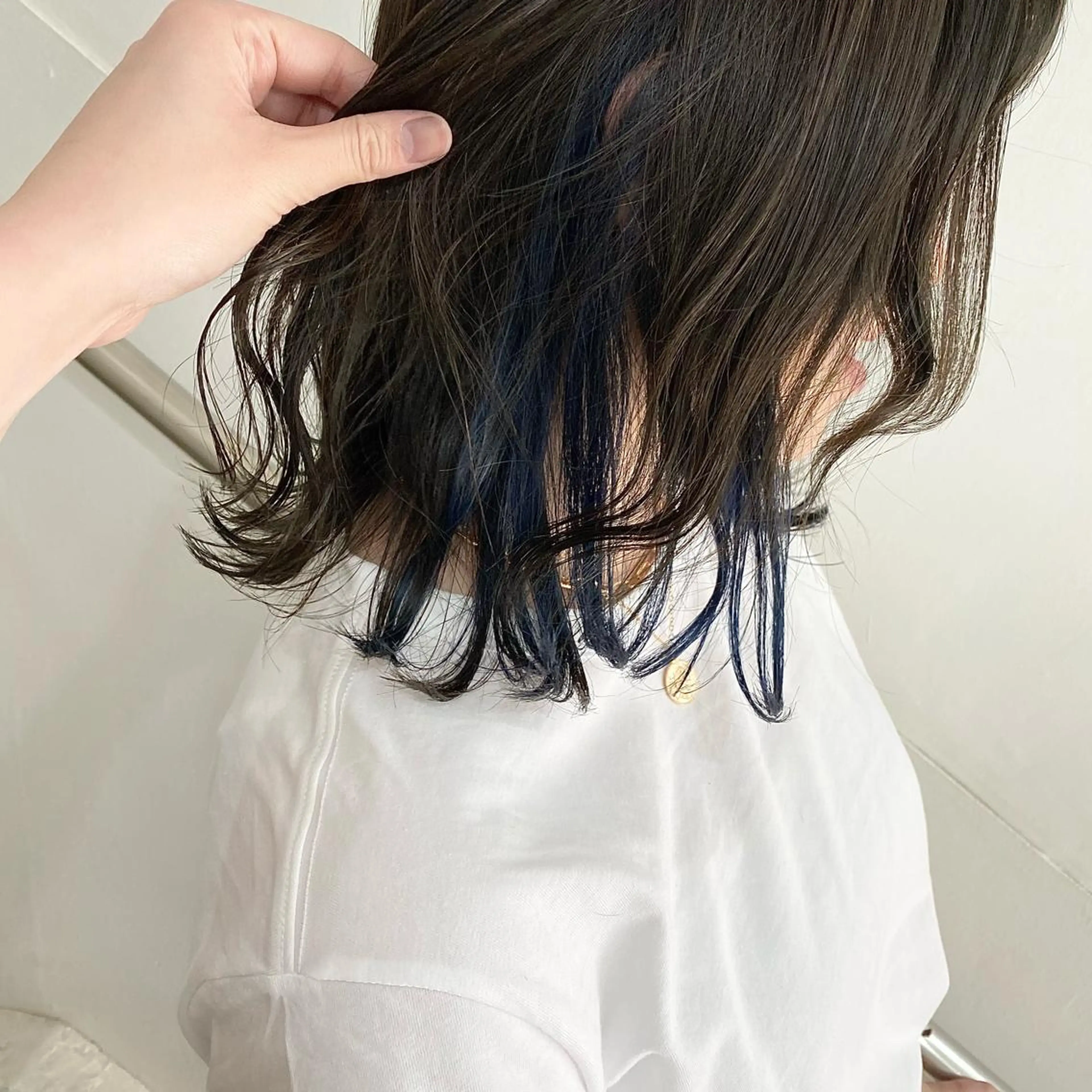 ミディアム カラー ブルーカラー ヘアカラー トリートメント ハル🌸柔色/ ブリーチなし/艶髪のヘアスタイル