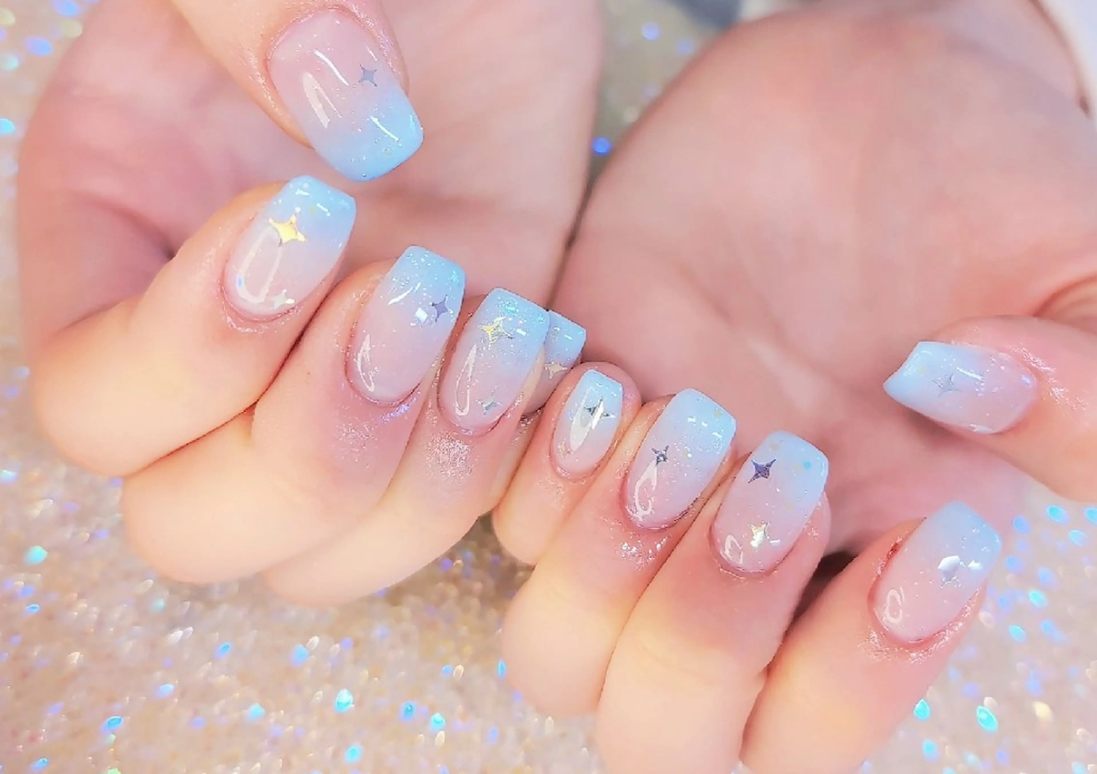 ネイル 長さ出し ジェルネイル ハート 韓国ネイル マグネットネイル I LOVE ME  NAIL.｡.:*♡のネイルデザイン