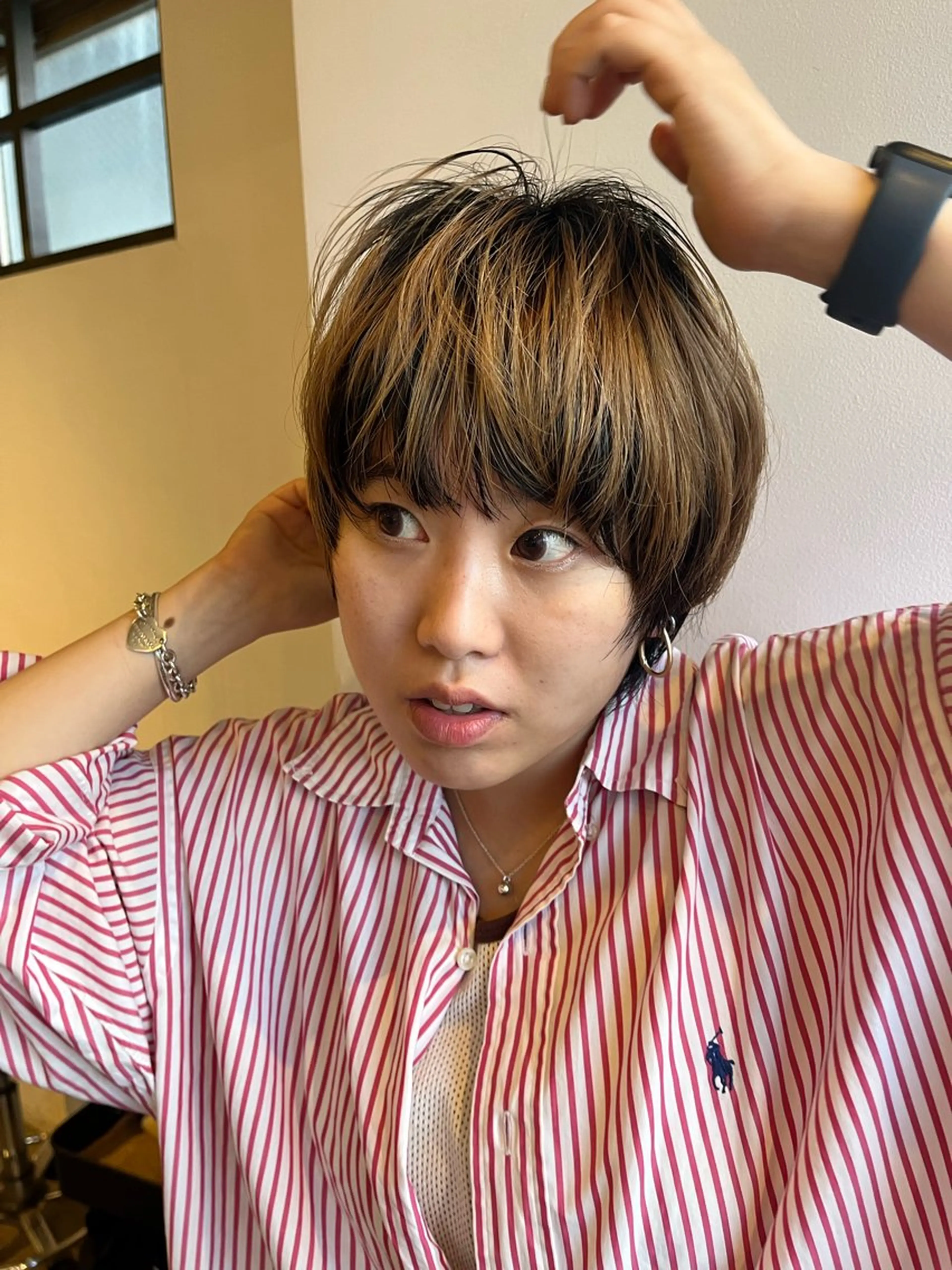 ショート カラー china/ボブ /ブリーチカラーのヘアスタイル