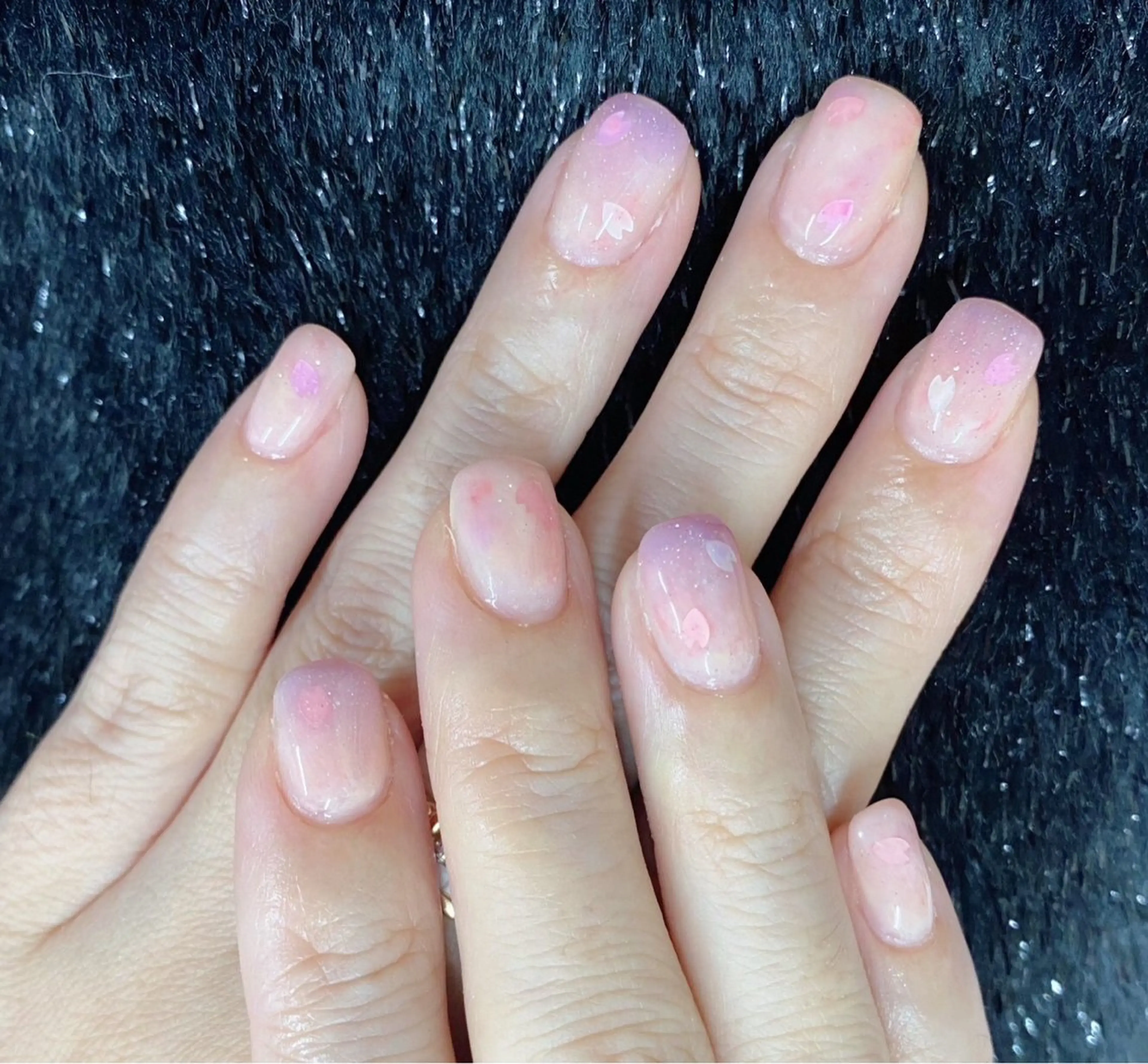 ネイル フレンチネイル ガラスフレンチ グラデーション マグネットネイル ミラーネイル ハンドネイル ハンドケア 大門浜松町 ネイルのネイルデザイン