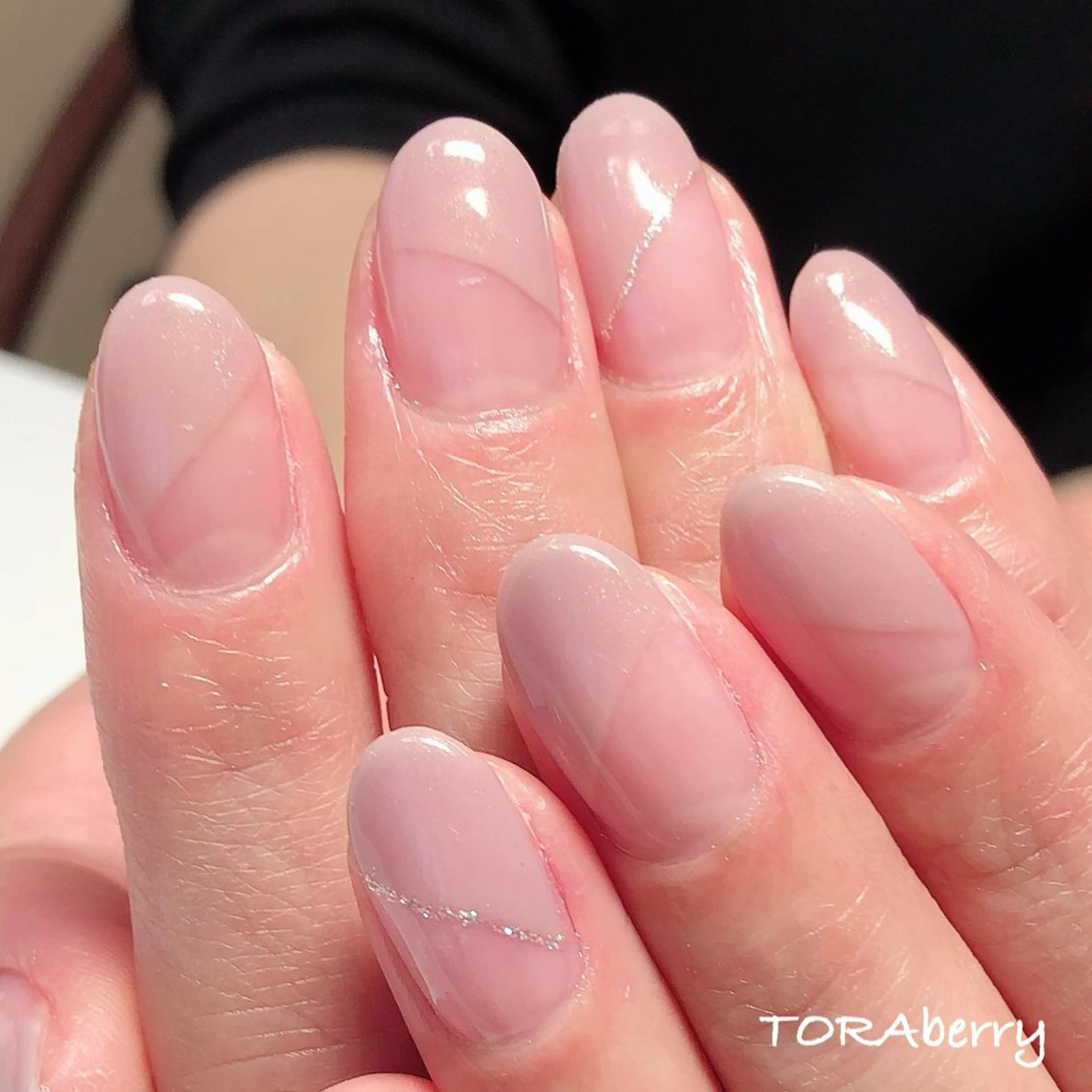 ネイル フレンチネイル 斜めフレンチ ハンドネイル ネイリスト なつみのネイルデザイン