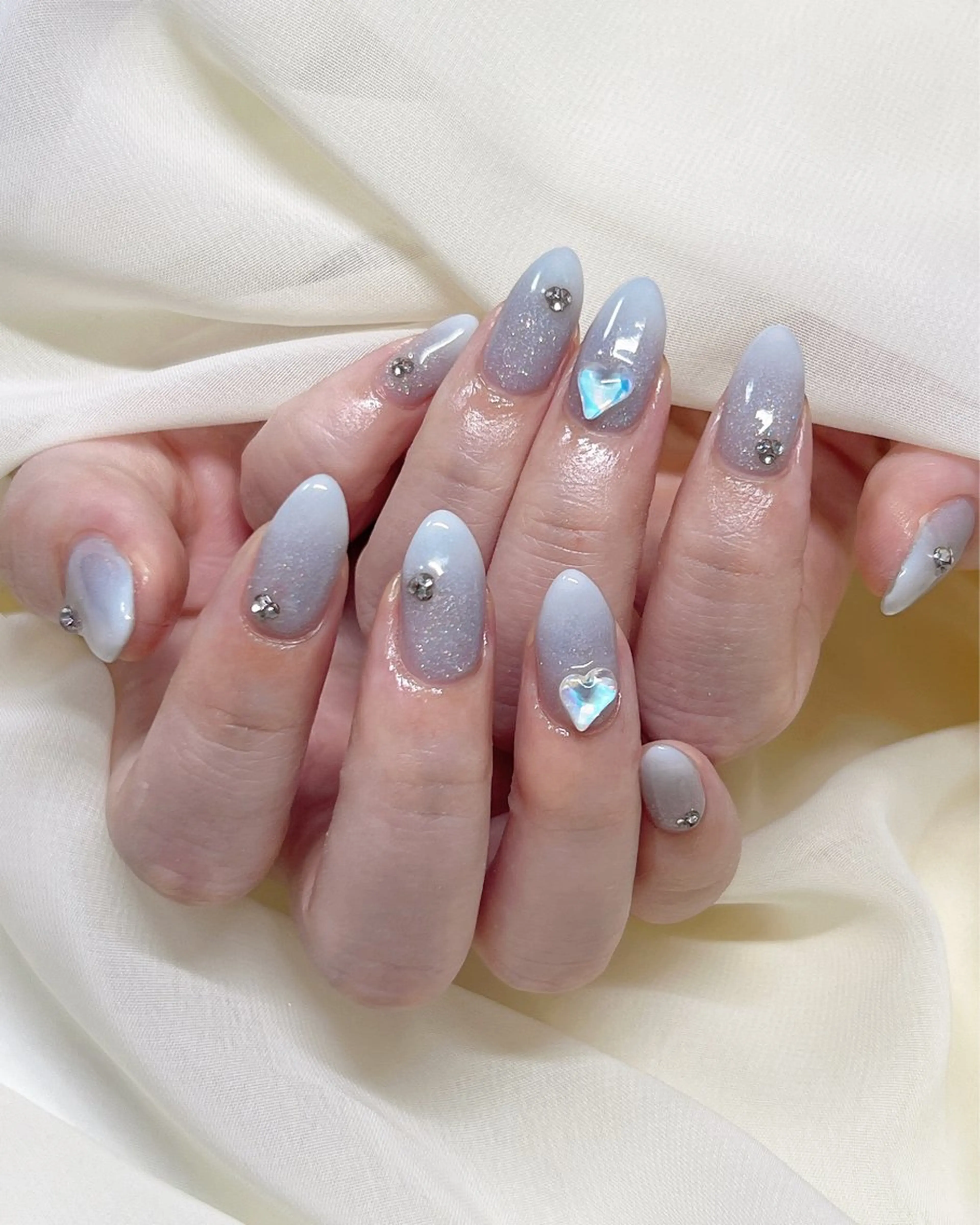 ネイル ブルー シンプルネイル nail salon MUAのネイルデザイン