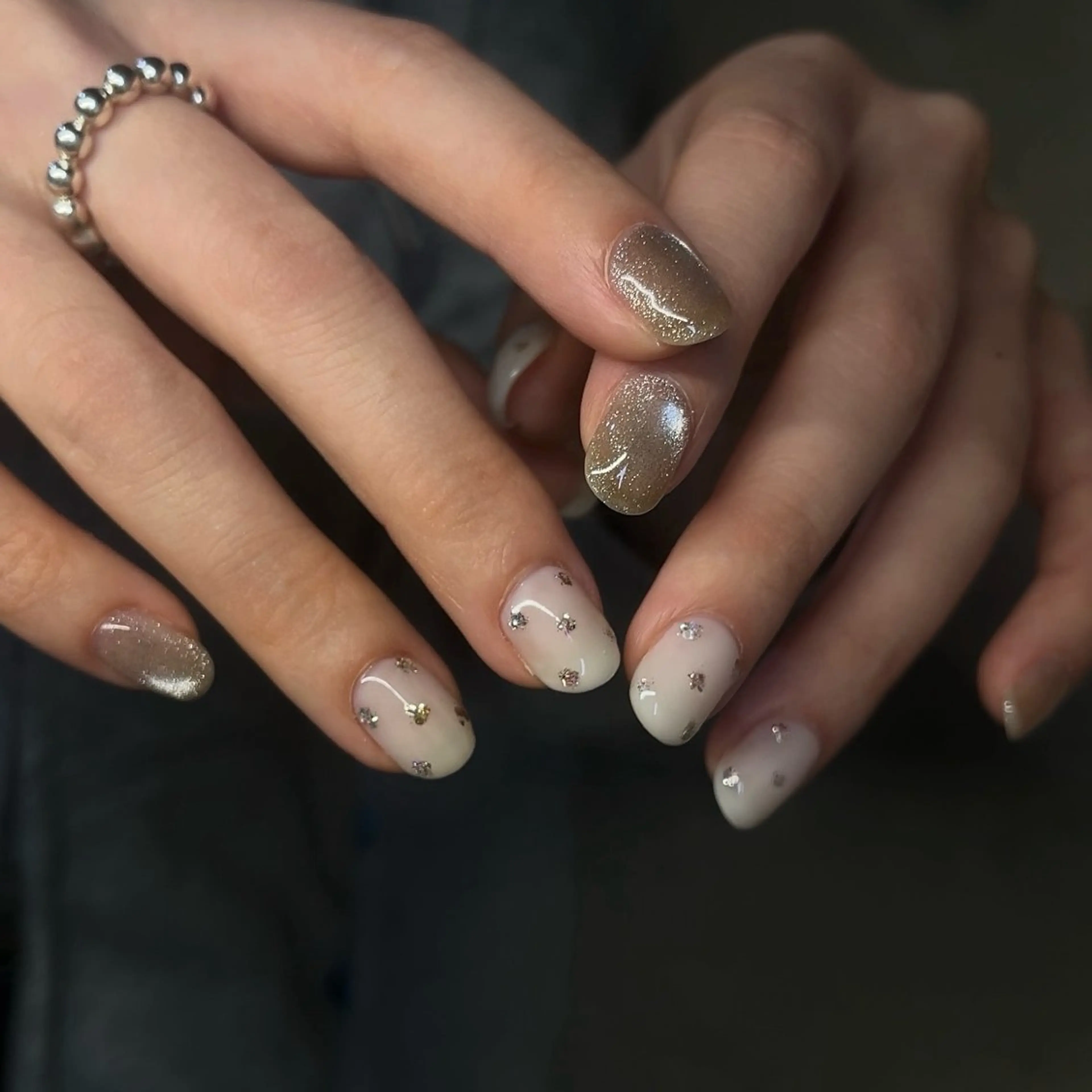 ネイル ラメ(グリッター) シンプルネイル ハンドネイル nails _ NATSUYOのネイルデザイン