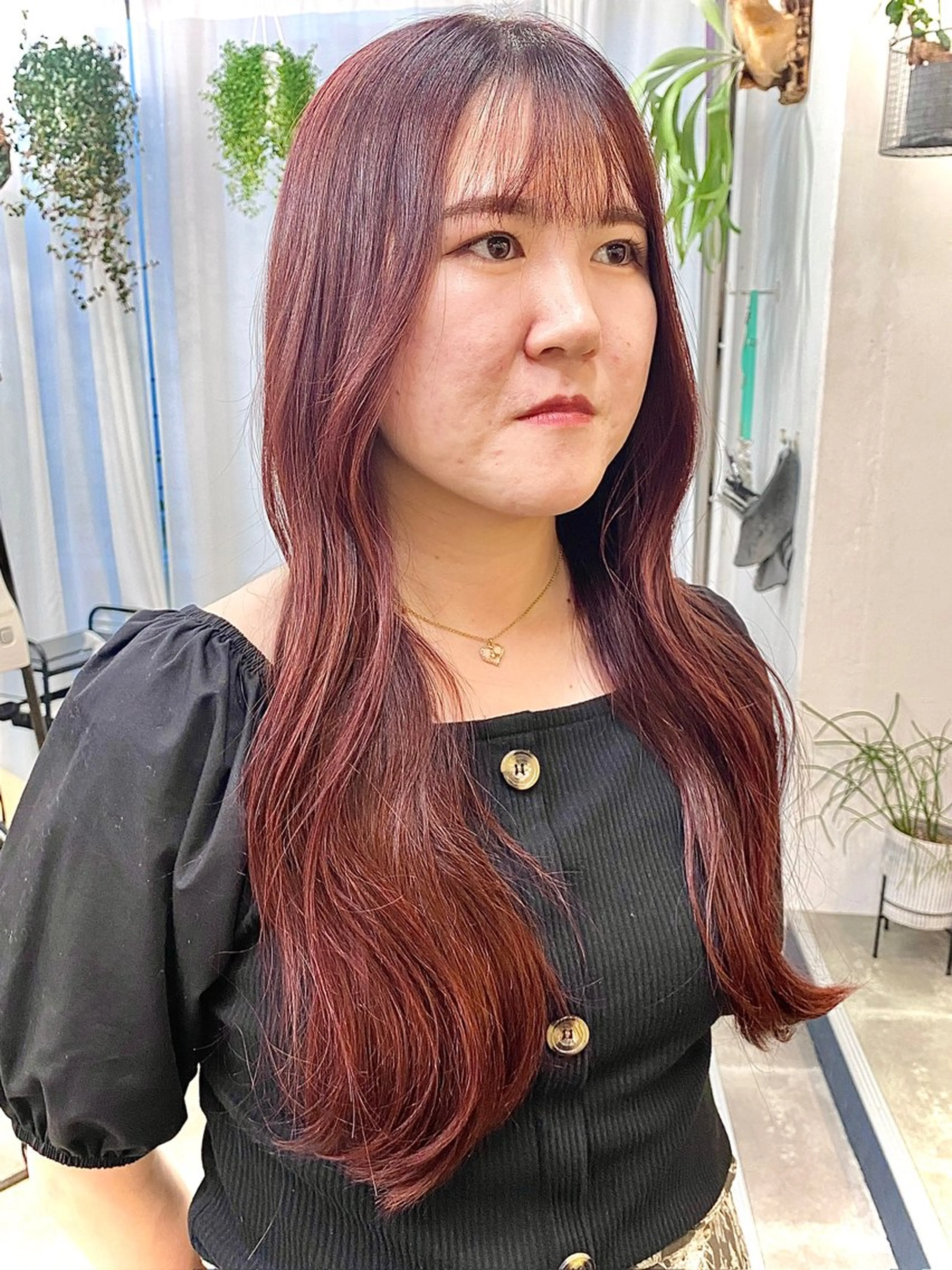 ロング カラー ピンクカラー ロング 暖色カラー/天神/ ヘイマサクラのヘアスタイル