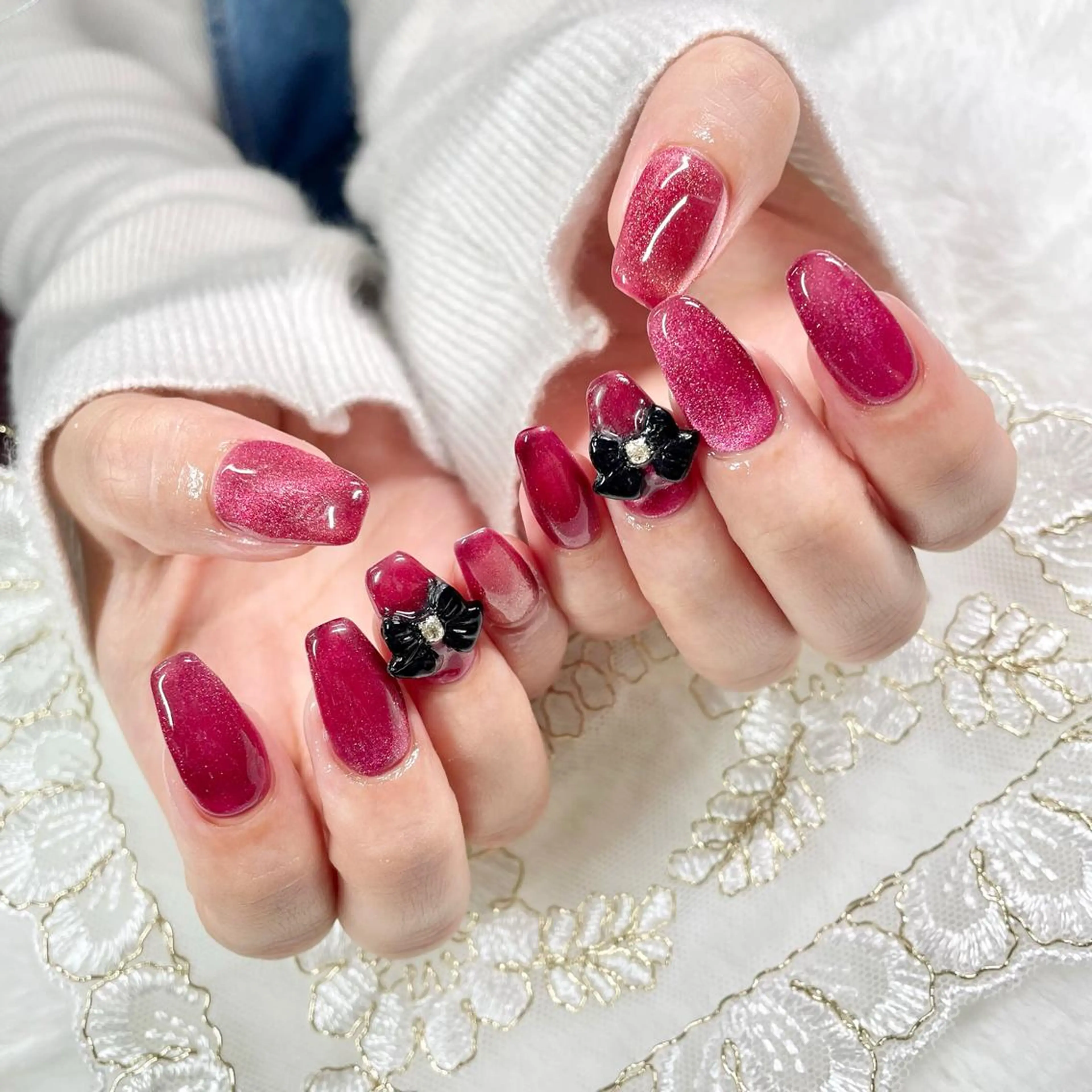 ネイル ジェルネイル リボン J terrace Nailのネイルデザイン