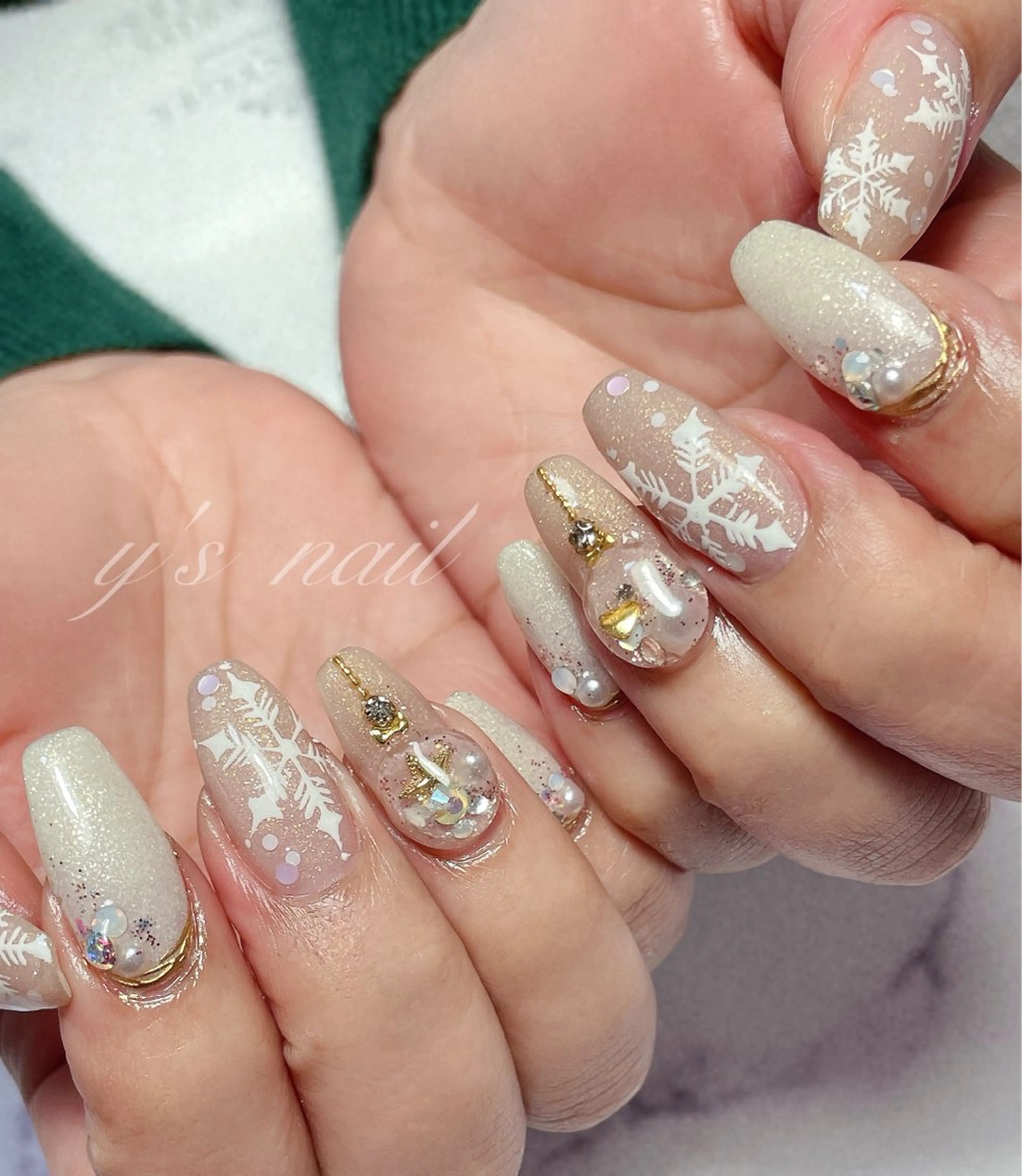 ネイル キラキラネイル ハンドネイル y’s nail所属・y’s nail ✧ゆきのネイルデザイン