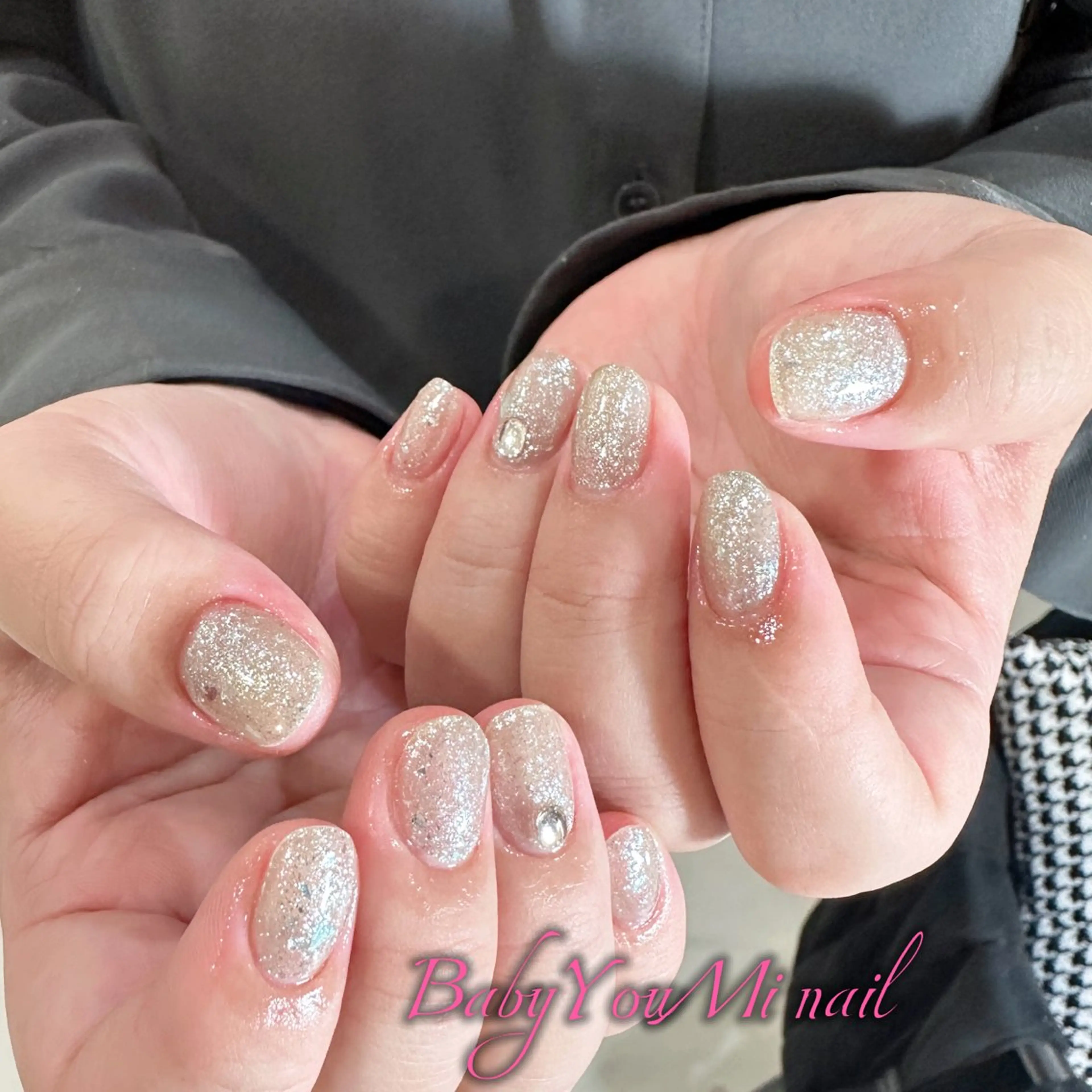 ネイル オーロラネイル フラワーネイル フットネイル フレンチネイル ジェルネイル ハンドネイル BabyYouMi ねねのネイルデザイン