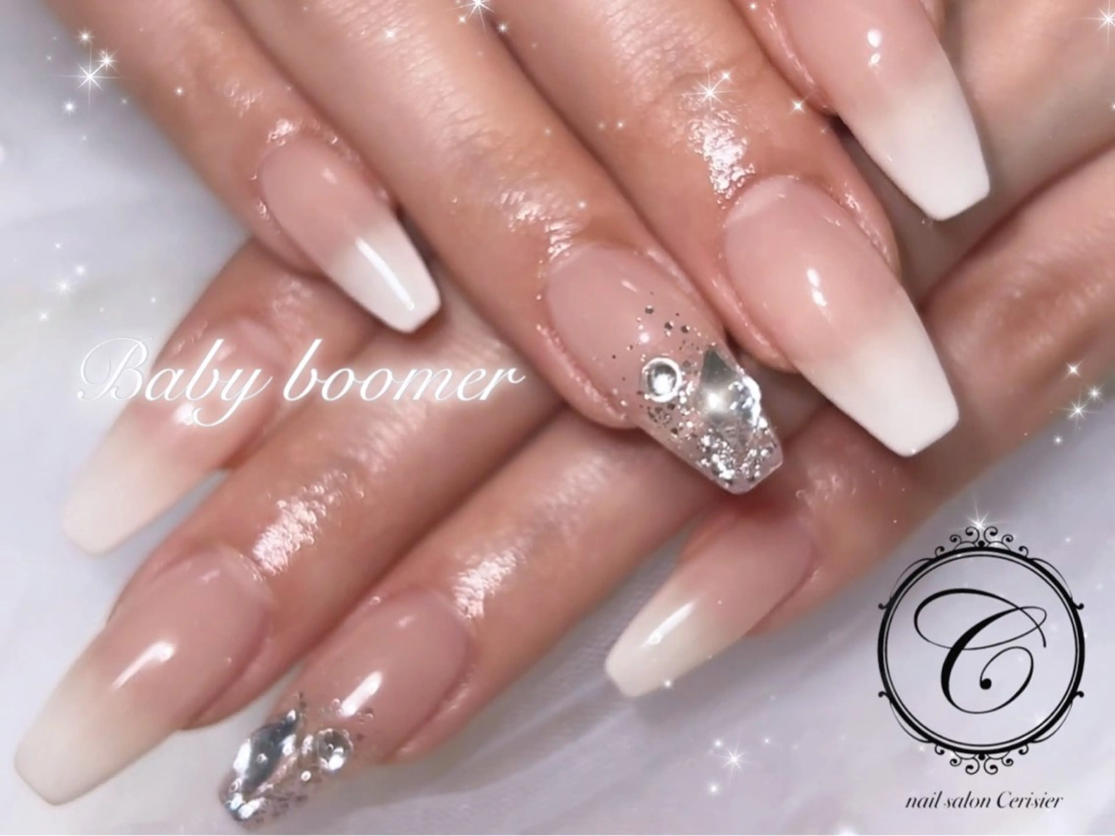 ネイル 長さ出し ジェルネイル マグネットネイル 持ち込み パラジェル cerisier セリシールのネイルデザイン