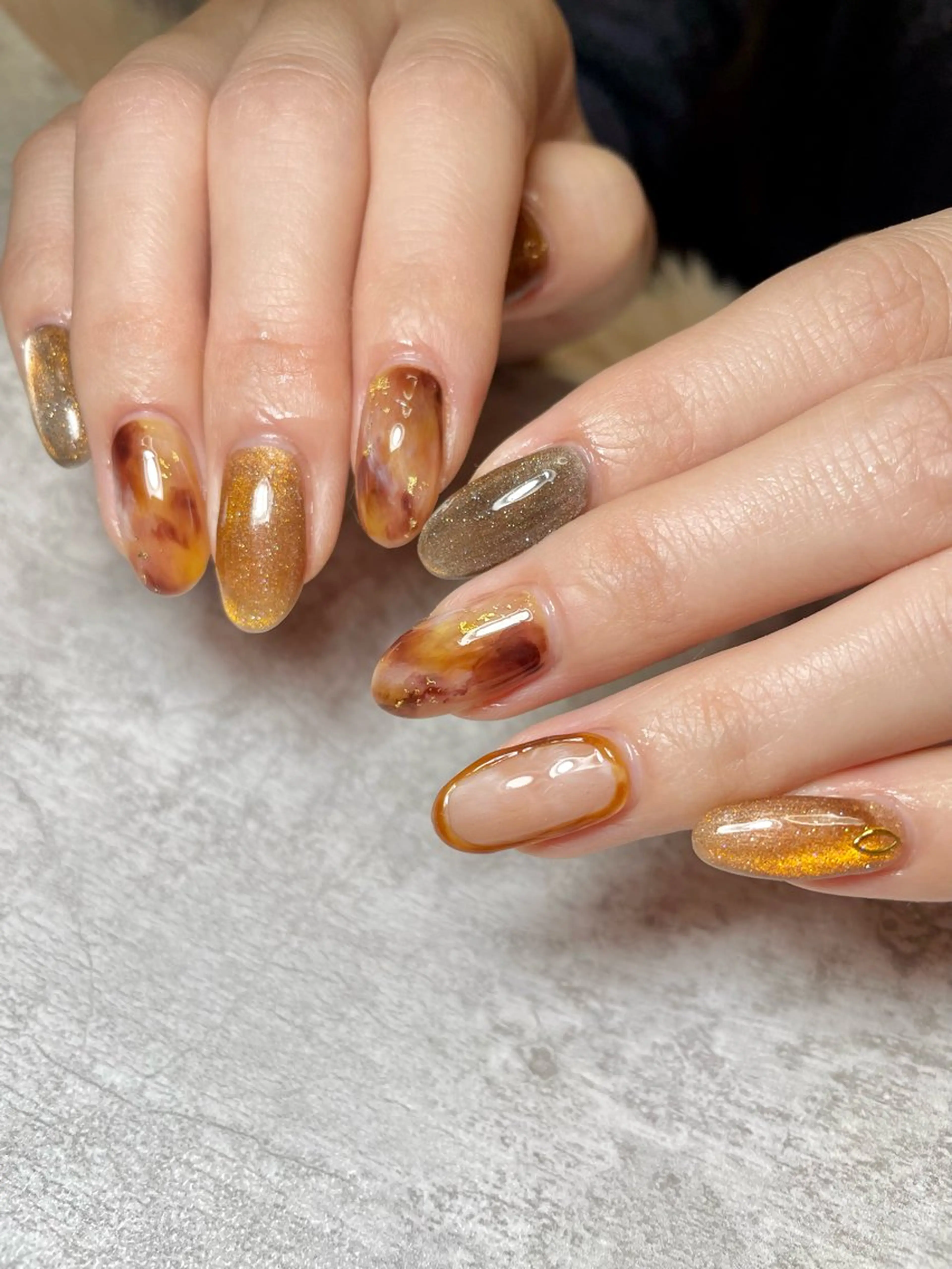 ネイル べっ甲ネイル ジェルネイル マグネットネイル ニュアンスネイル BEAUTY GARDEN 【nail salon unseul】所属・nana .のネイルデザイン