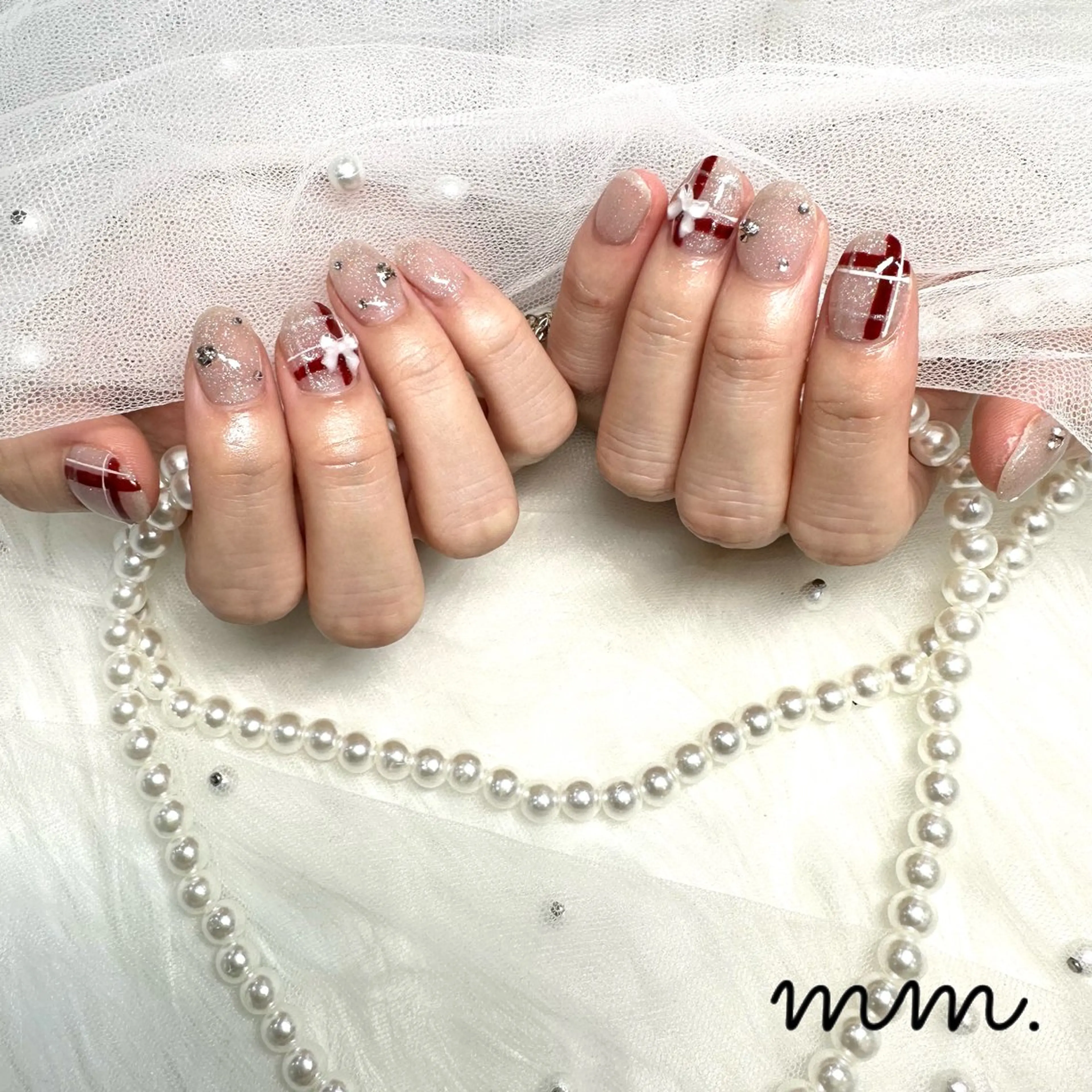 ネイル ハンドネイル 🩷🩵mm.大宮 Riyo🧸🩵🩷のネイルデザイン