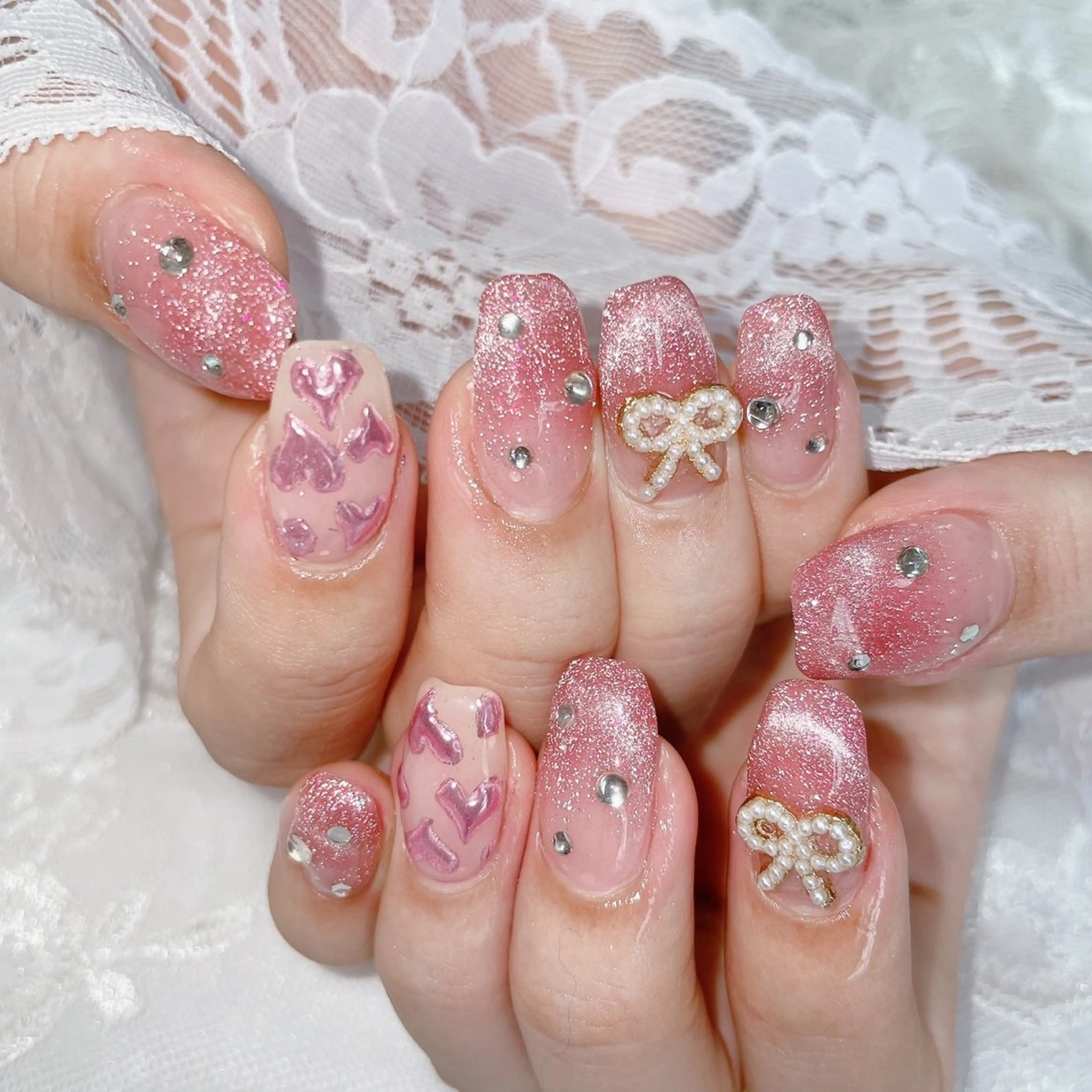 セミロング ハンドネイル ハンドケア 💜MIYA nail川崎店のネイルデザイン