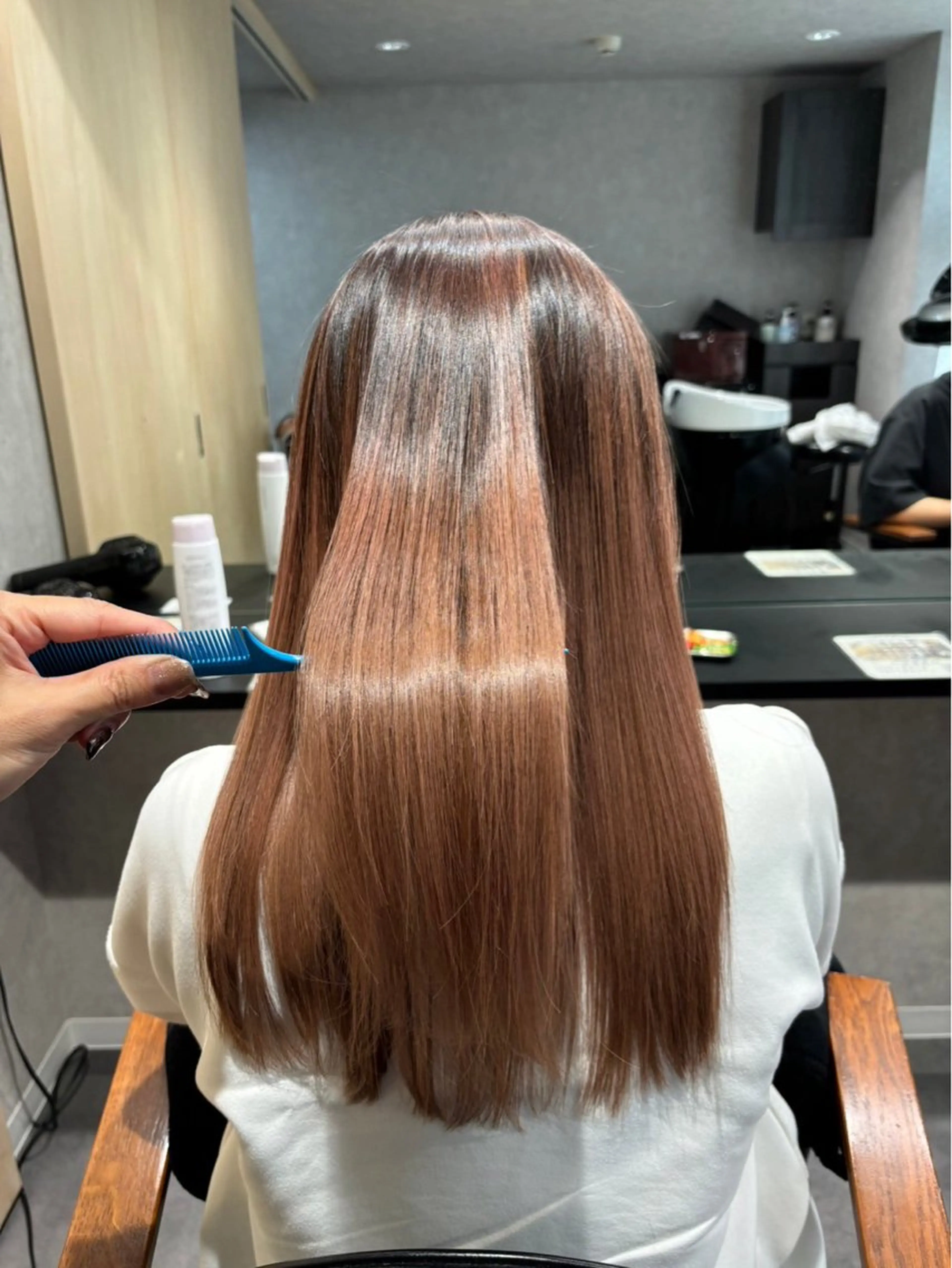 ロング カット ヘアカラー トリートメント ulu by dot.所属・かがみはやと 髪質改善/縮毛矯正のヘアスタイル