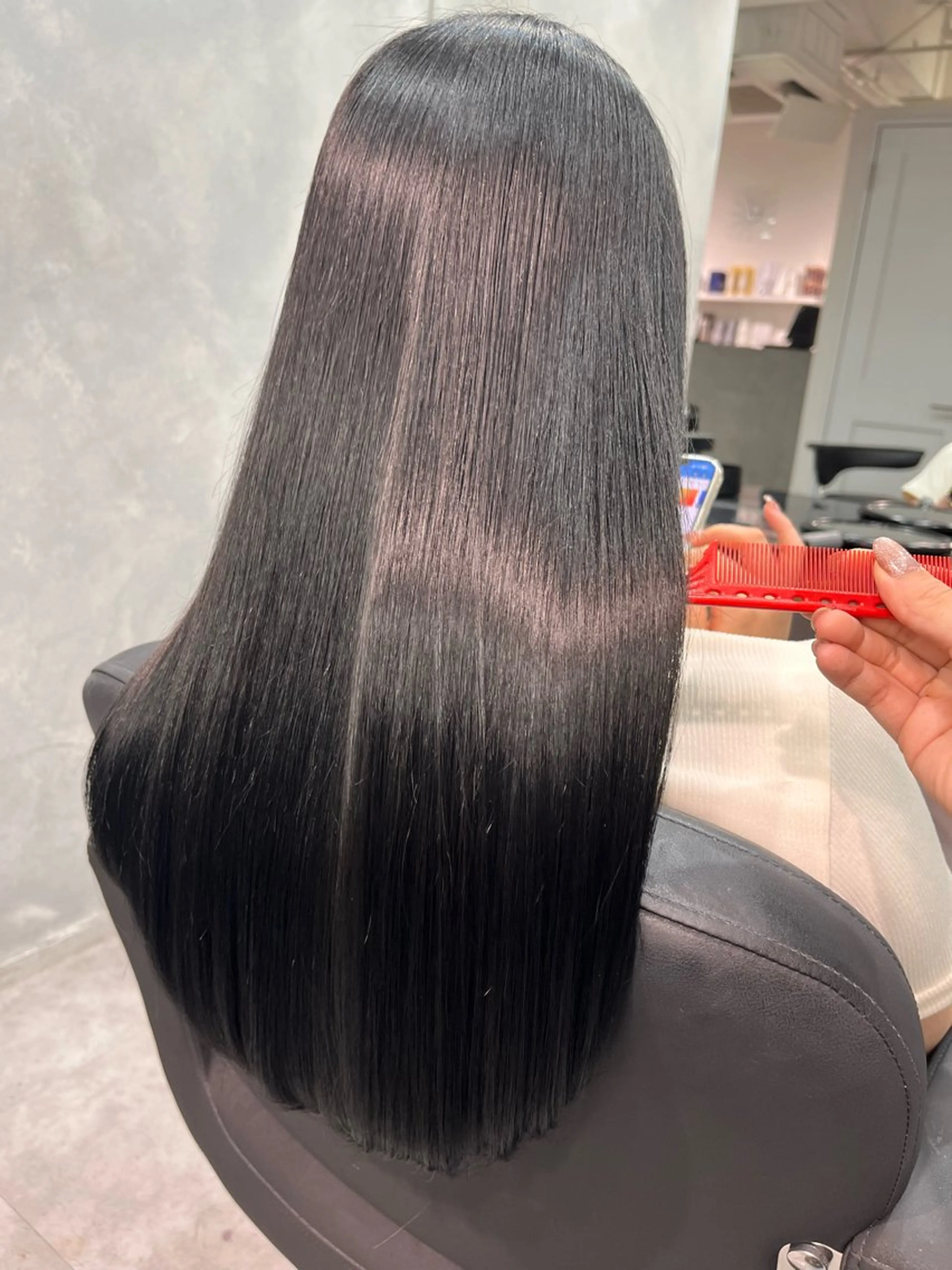 パーマ 髪質改善 縮毛矯正 ストレートパーマ 縮毛矯正 トリートメント 美髪艶髪✨️/千種 さなのヘアスタイル