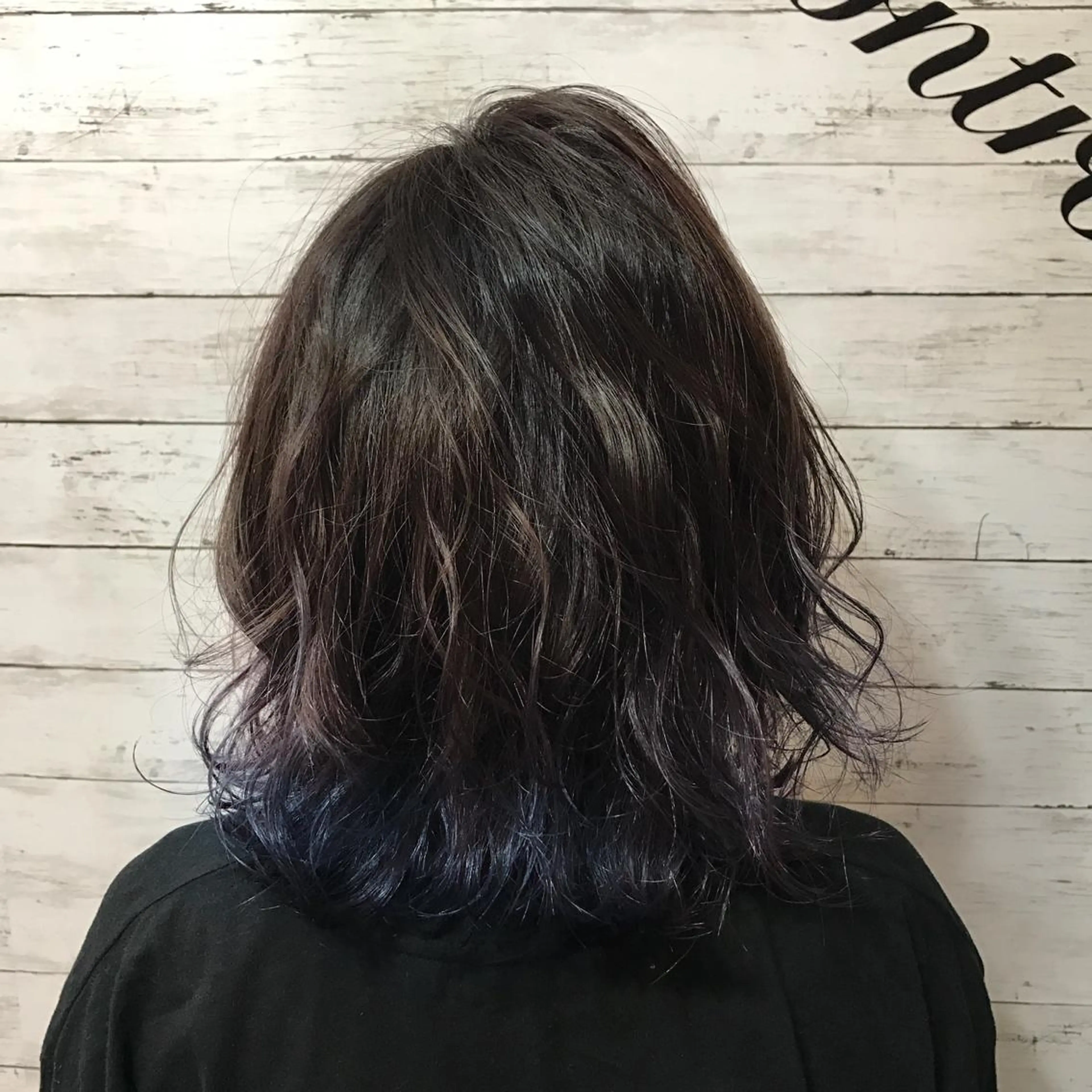 ミディアム カラー ブルーカラー ブルーバイオレット グラデーションカラー バイオレットカラー ていねい技術No.1 🌈諏訪 健太のヘアスタイル