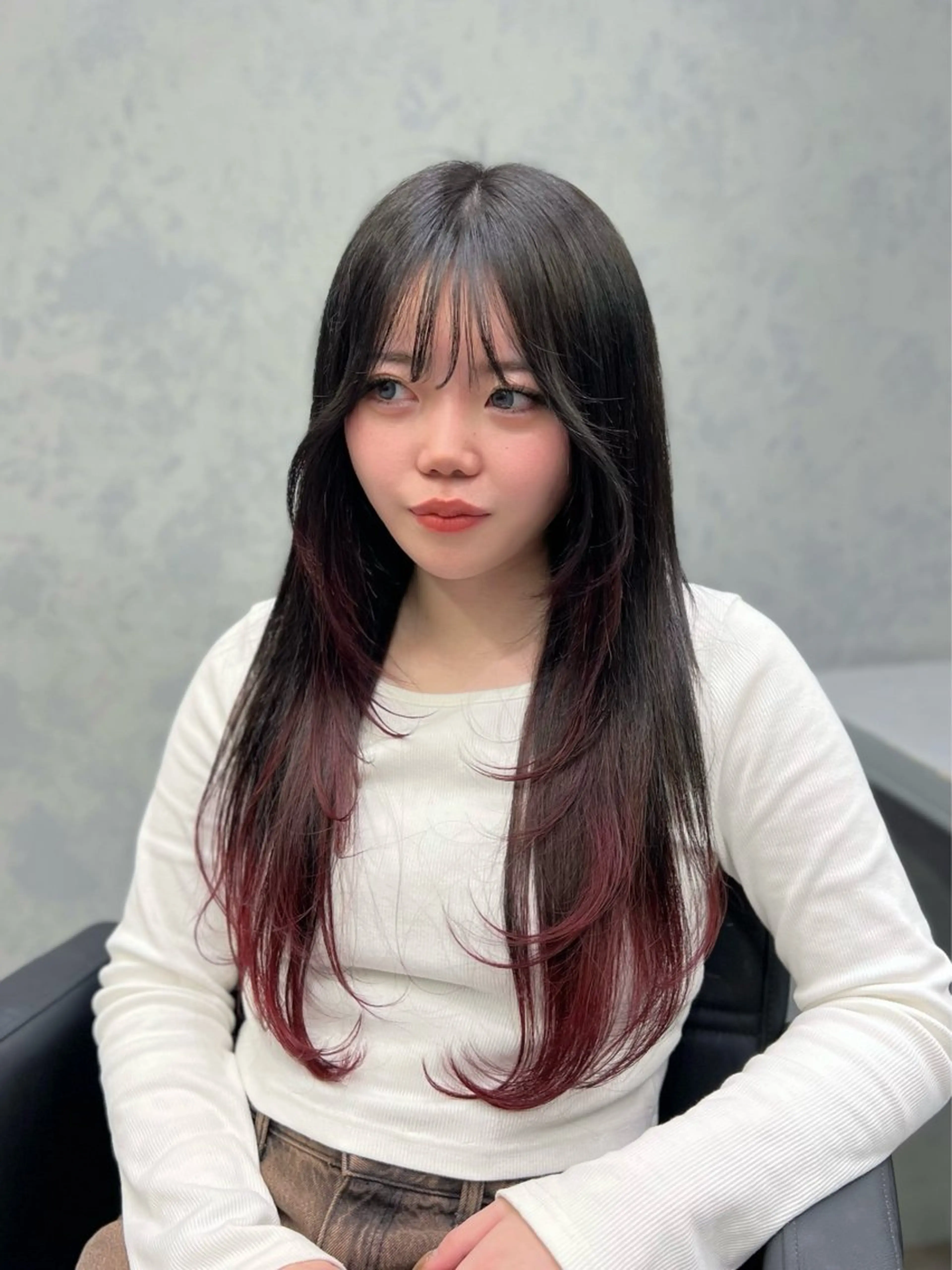 ロング カラー シールエクステ エクステ レイヤーカット ヘアカラー エクステ 【elyts】 COCOROのヘアスタイル