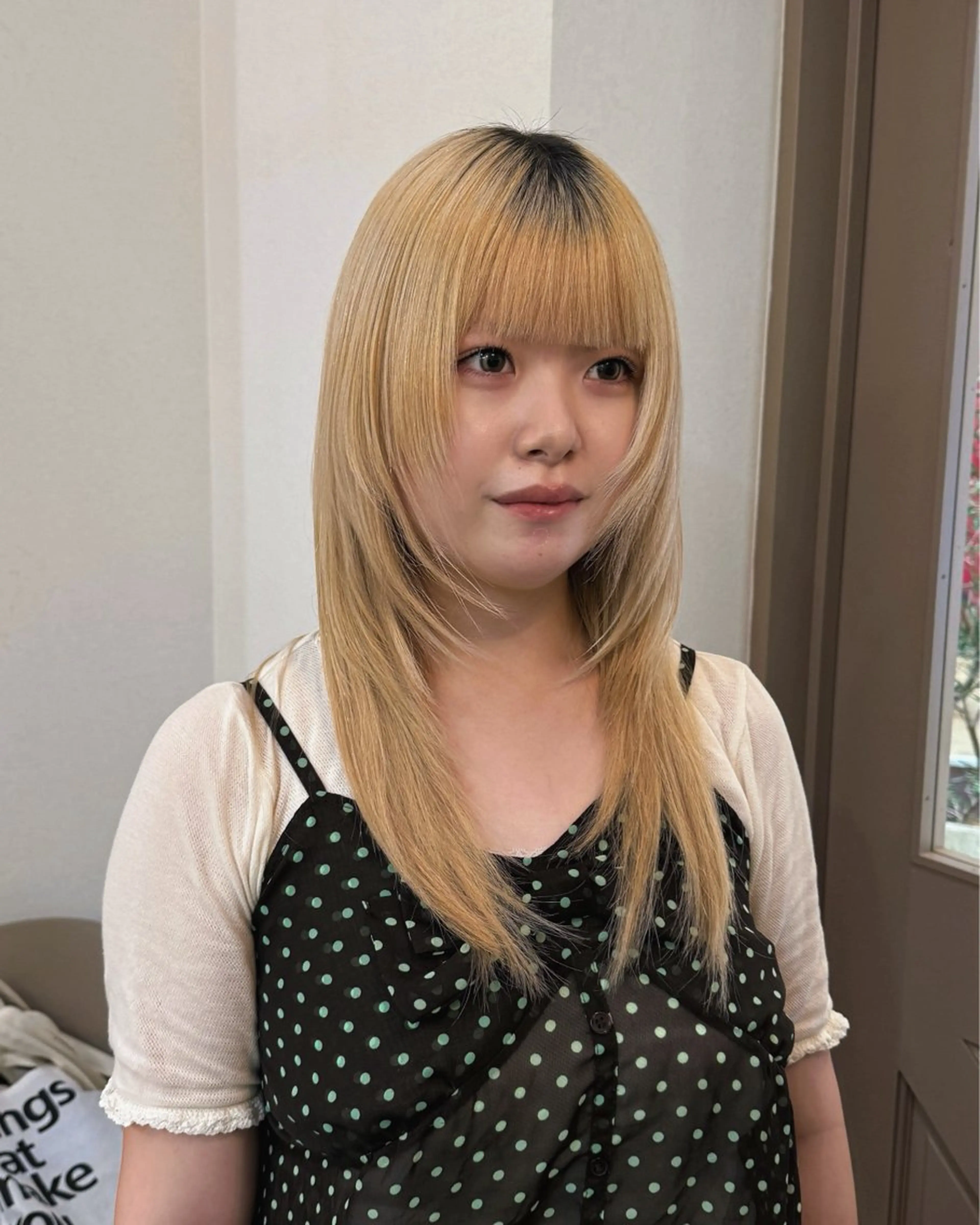 セミロング カット Ｆ.まひろ🎀 暖色カラー／ベージュのヘアスタイル