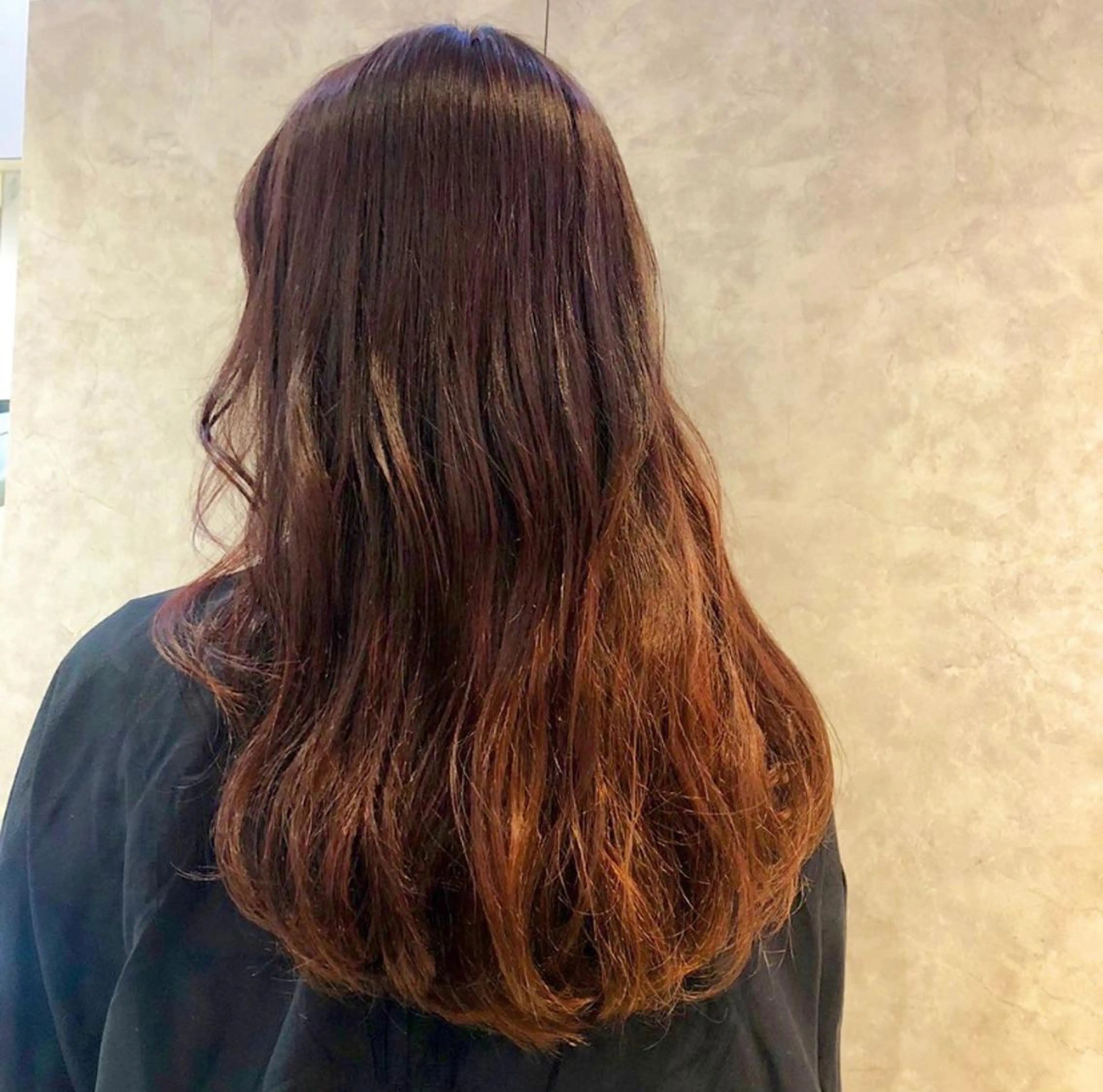 ロング カラー ヘアアレンジ ブリーチ ブリーチなしカラー オレンジ 増子 祐太朗のヘアスタイル