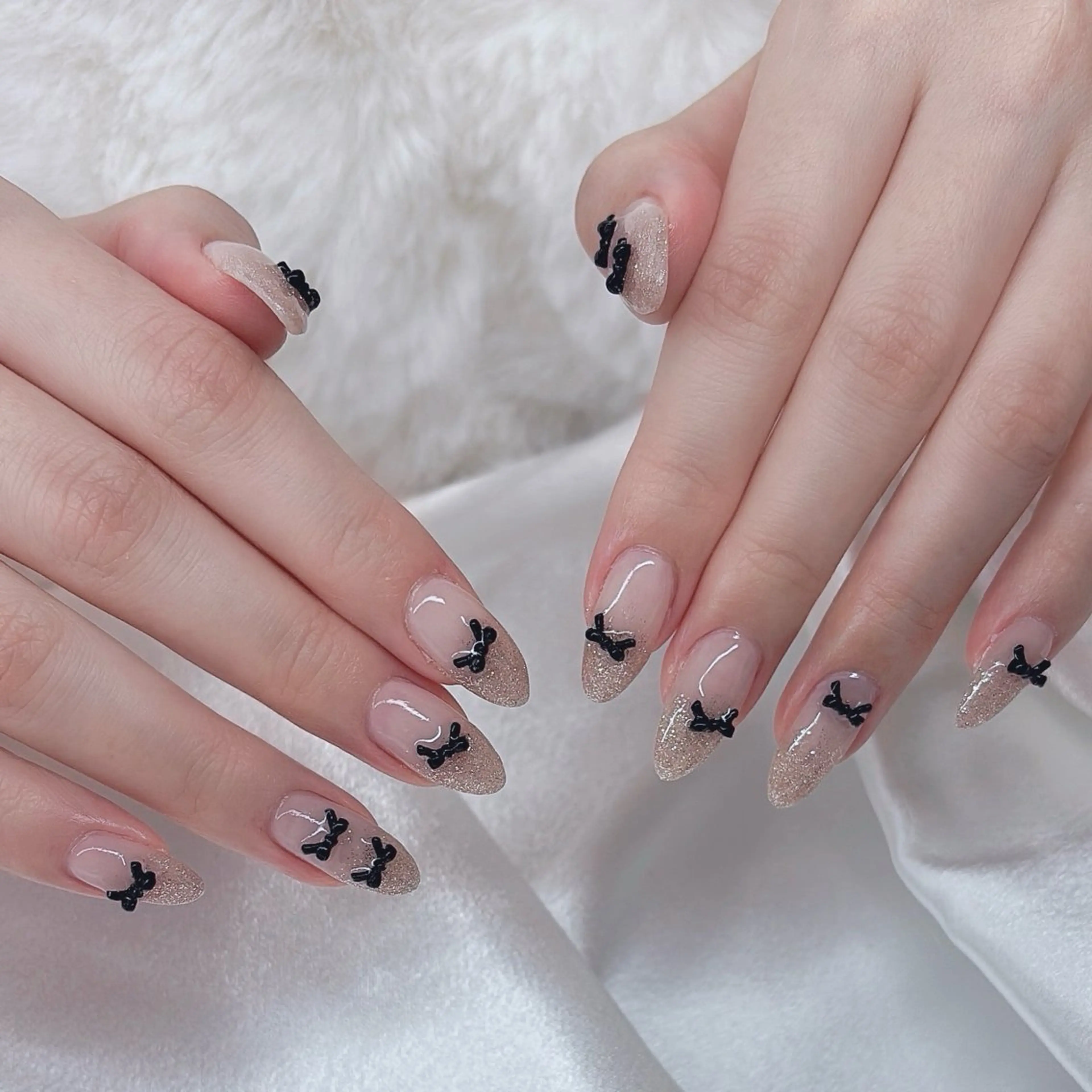 ネイル 持ち込み リボン nail salon Dia.所属・minori 💎Dia.のネイルデザイン