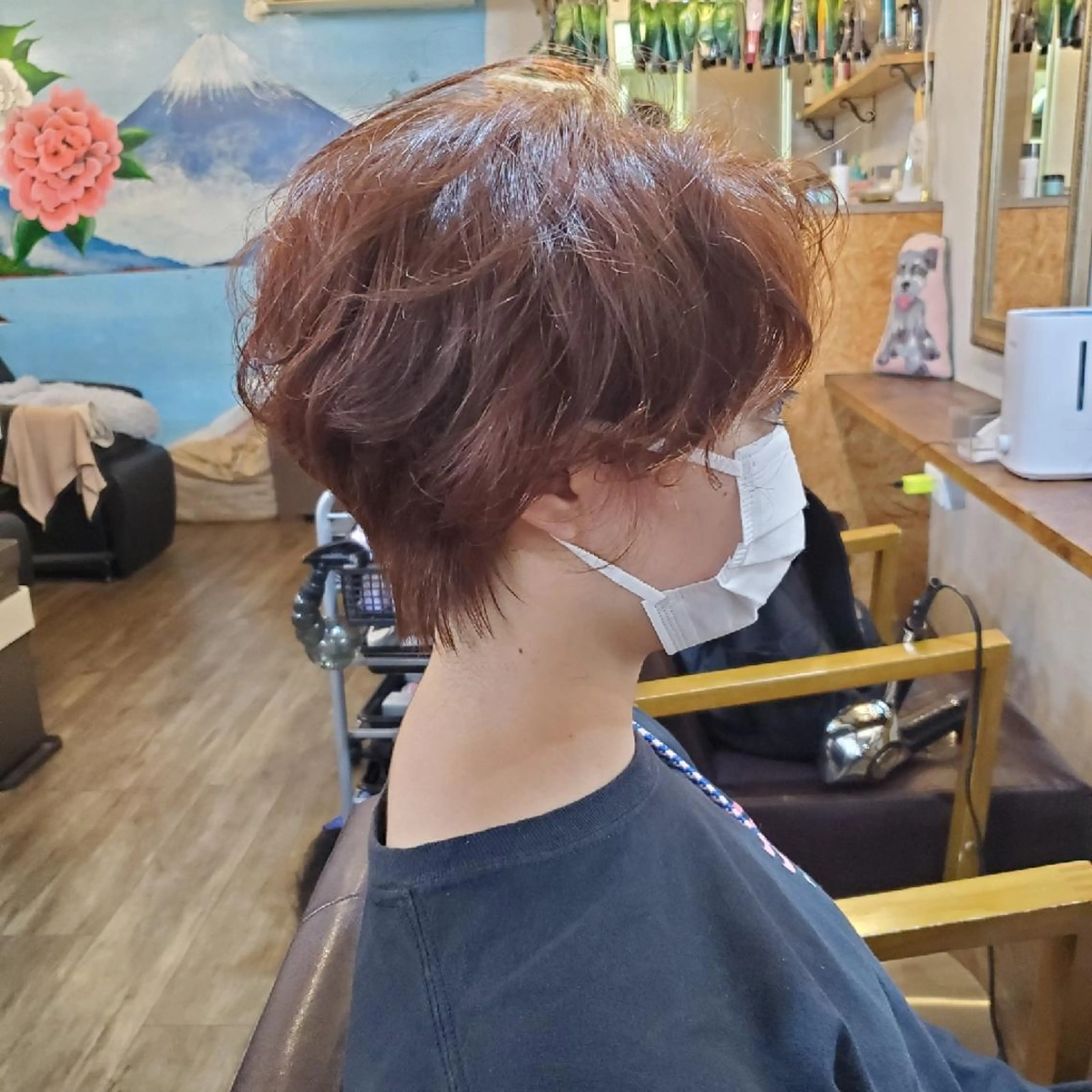 ショート カラー パーマ カット ヘアカラー パーマ トリートメント フリーランス所属・韓国ヘア レイヤー くびれヘアMATSUのヘアスタイル