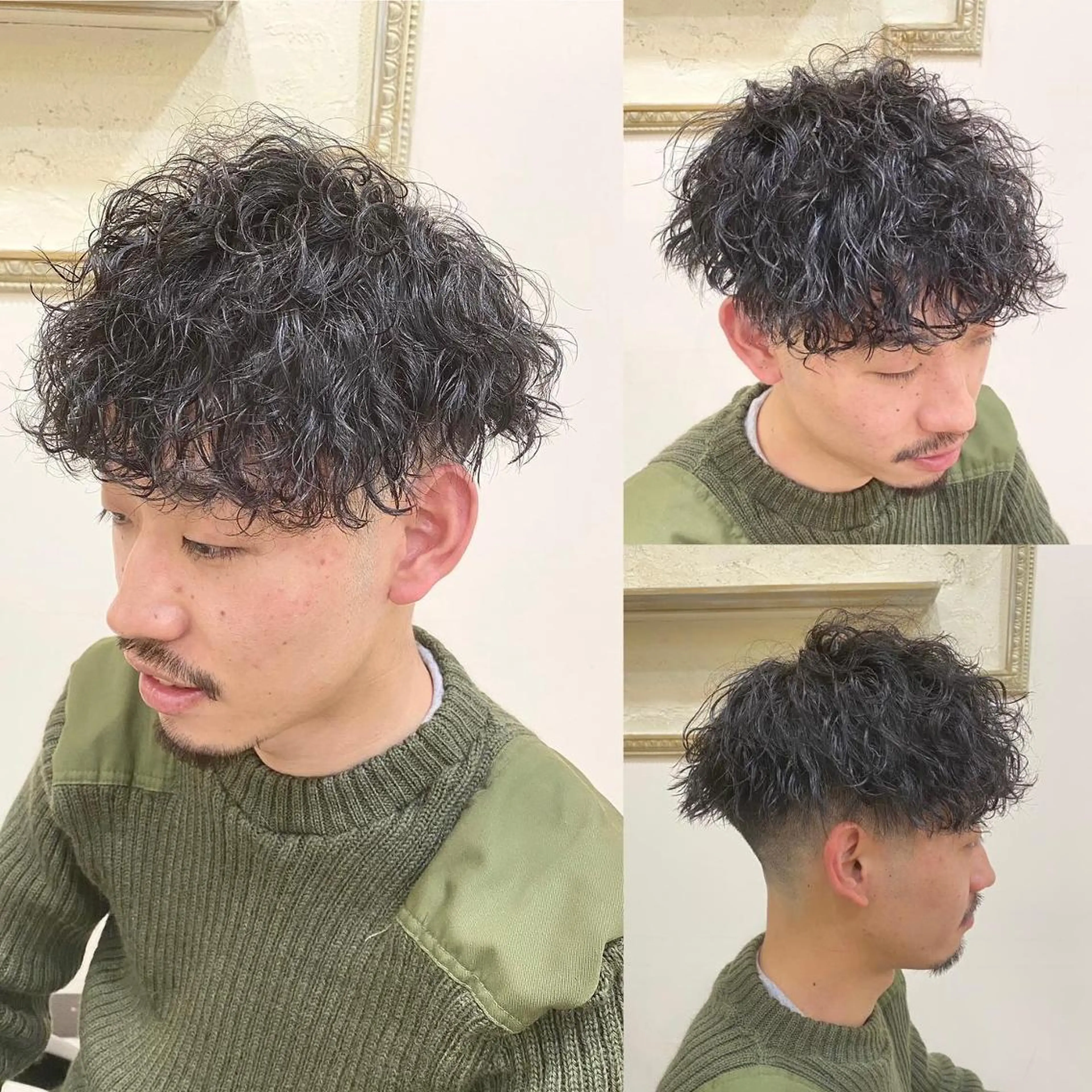 パーマ メンズ フェードカット メンズパーマ プードルパーマ メンズツイストパーマ ツイストスパイラルパーマ 年間2000名担当◎ パーマ職人/仲原佑樹のヘアスタイル