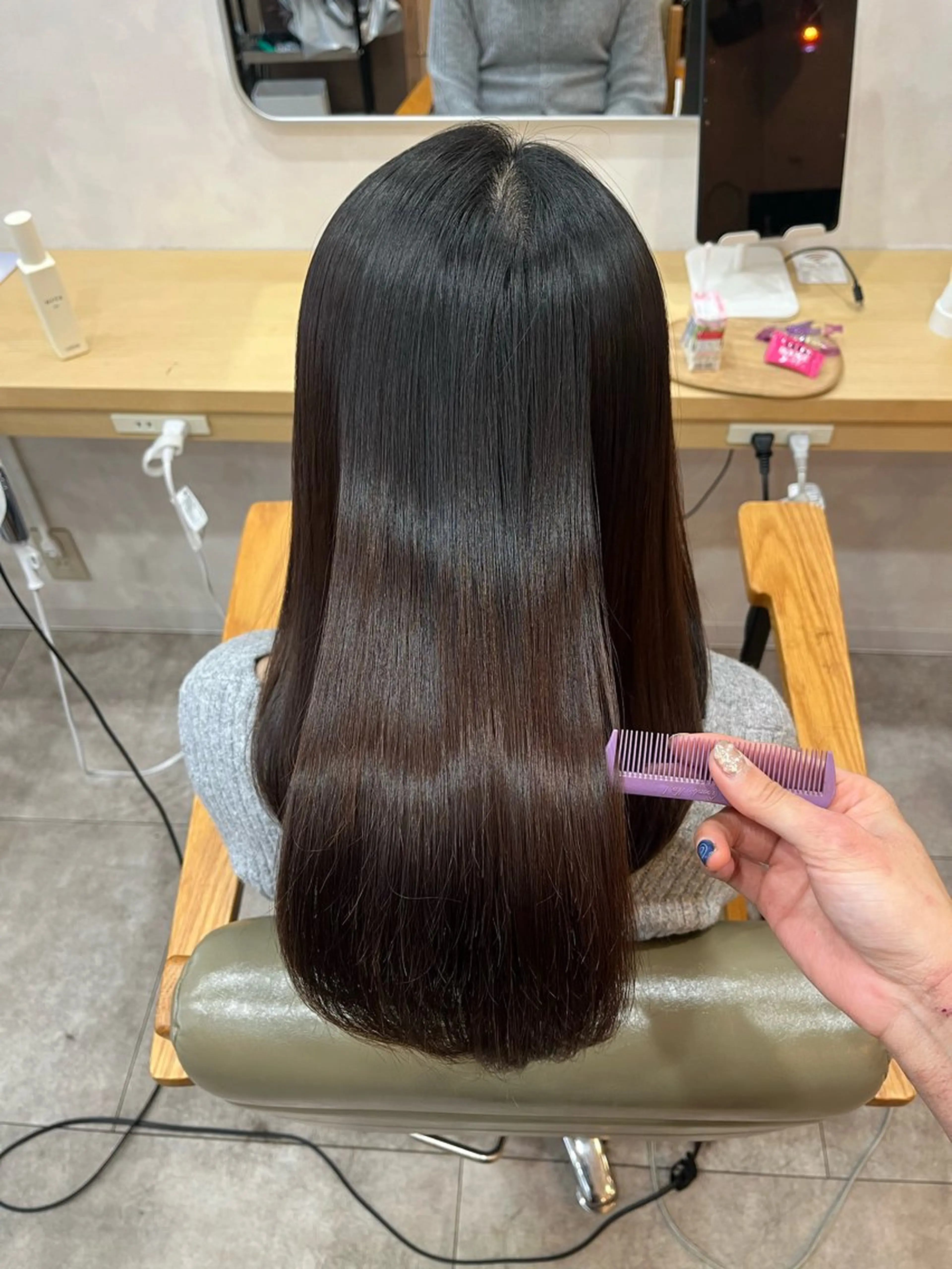 セミロング カット 縮毛矯正 トリートメント 髪質改善/レイヤー/ ボブ/磯野史歩のヘアスタイル