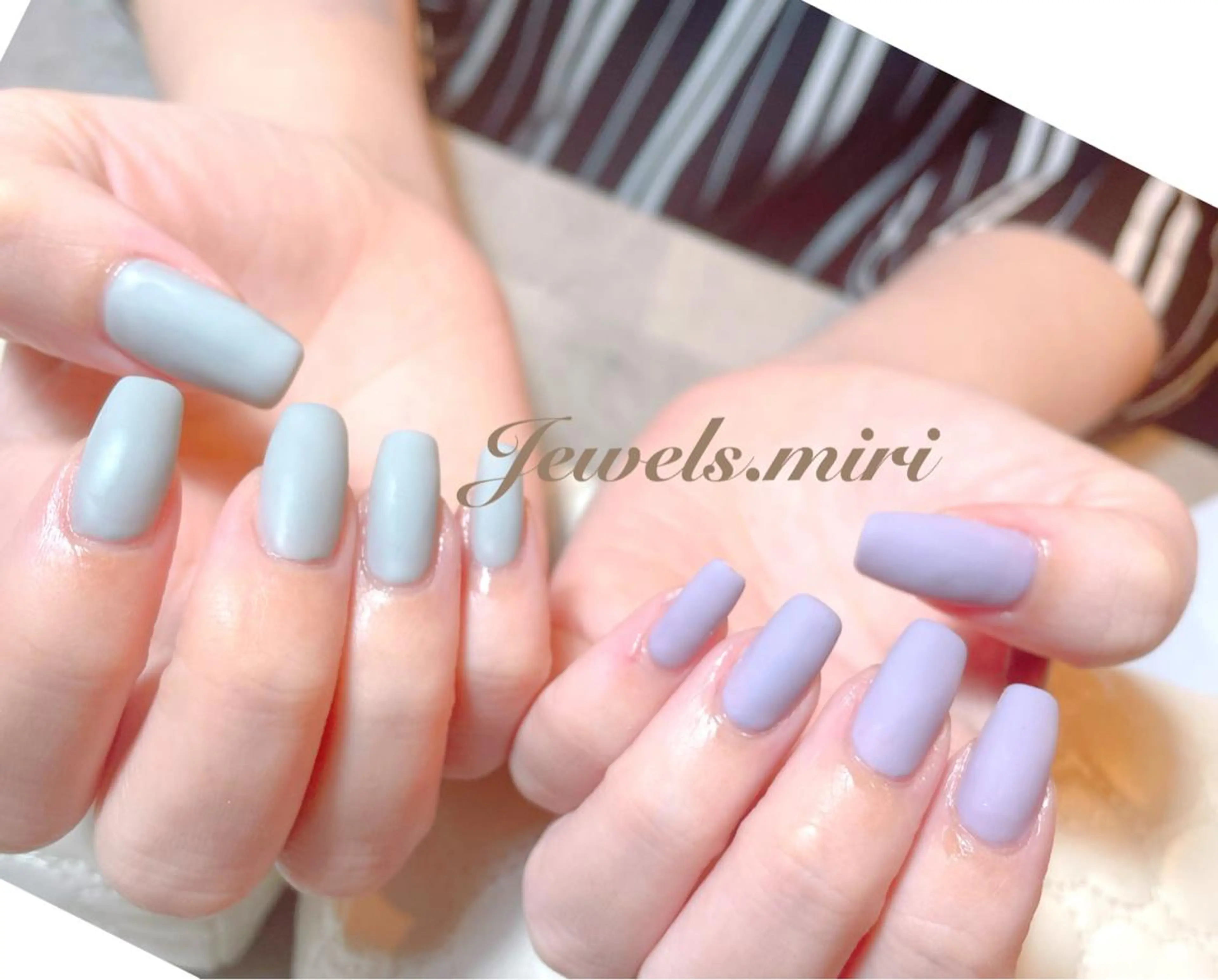 ネイル ジェルネイル ロングネイル マットネイル ワンカラーネイル パープル Jewels nail lily 白楽所属・ネイルサロン Jewels Mのネイルデザイン