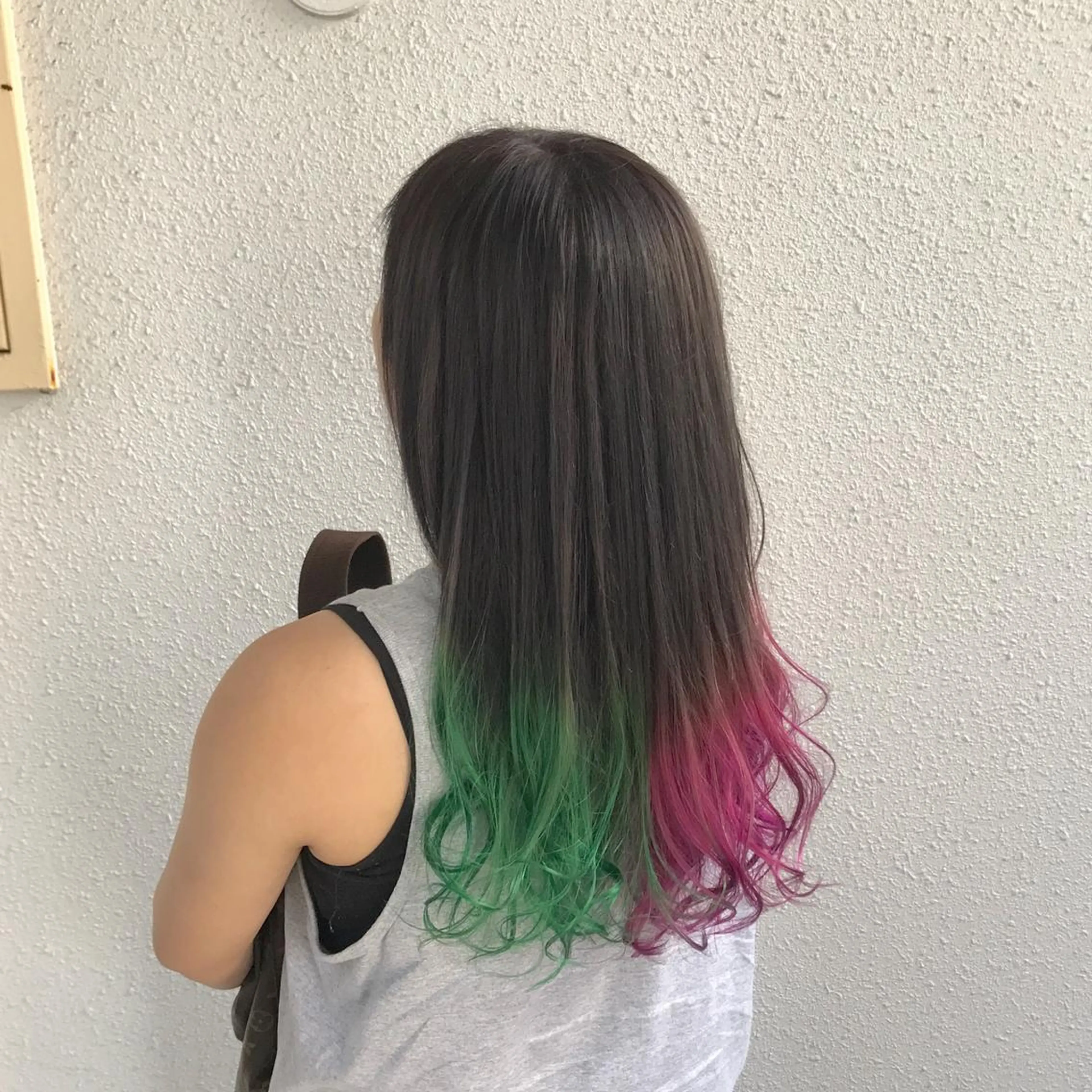 ロング カラー ダブルカラー グラデーションカラー インナーカラー/天神 ブリーチ/吉田のヘアスタイル