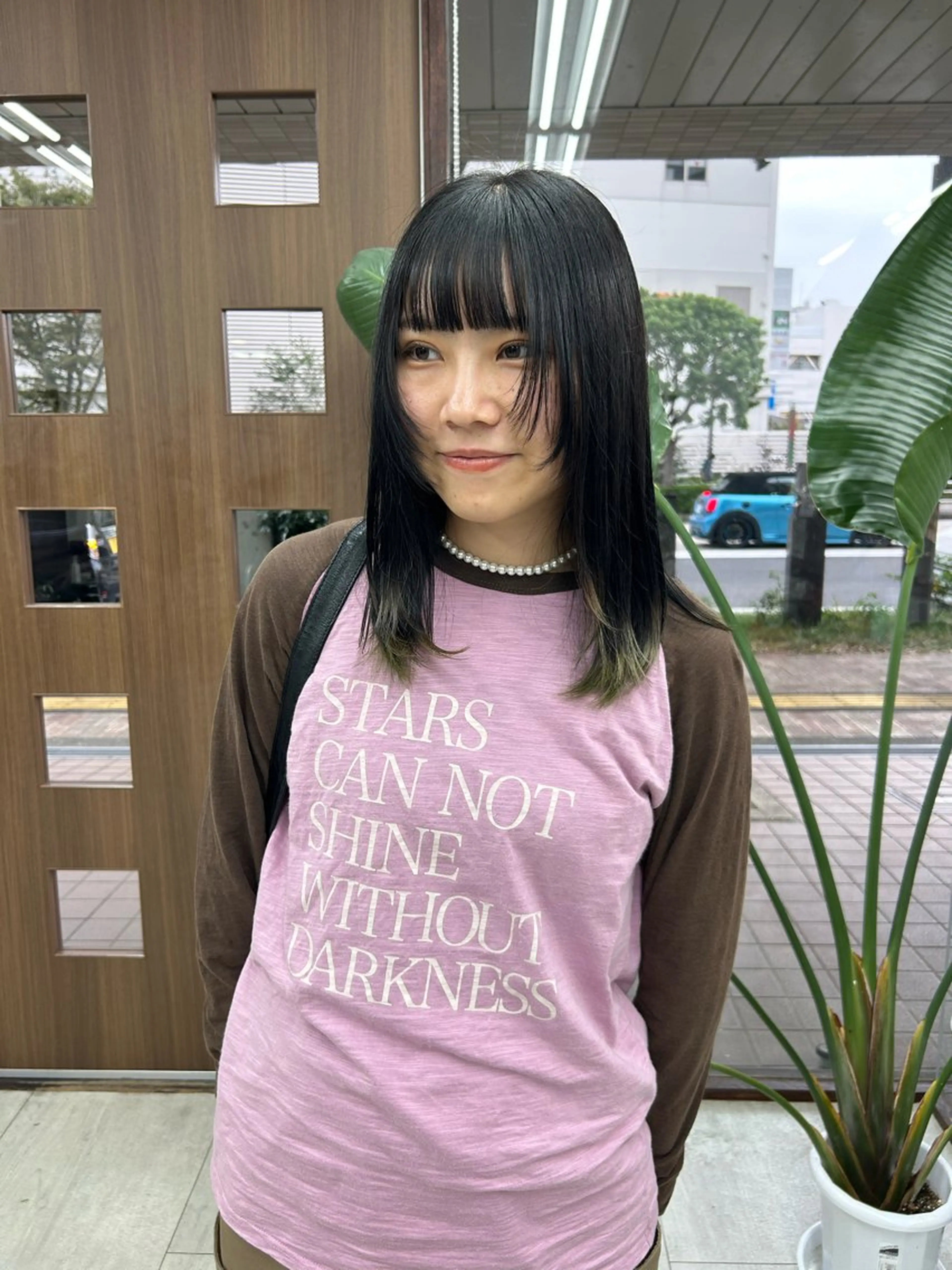 セミロング ワイドバング ダブルカラー/韓国 ヘア/さわのあかねのヘアスタイル