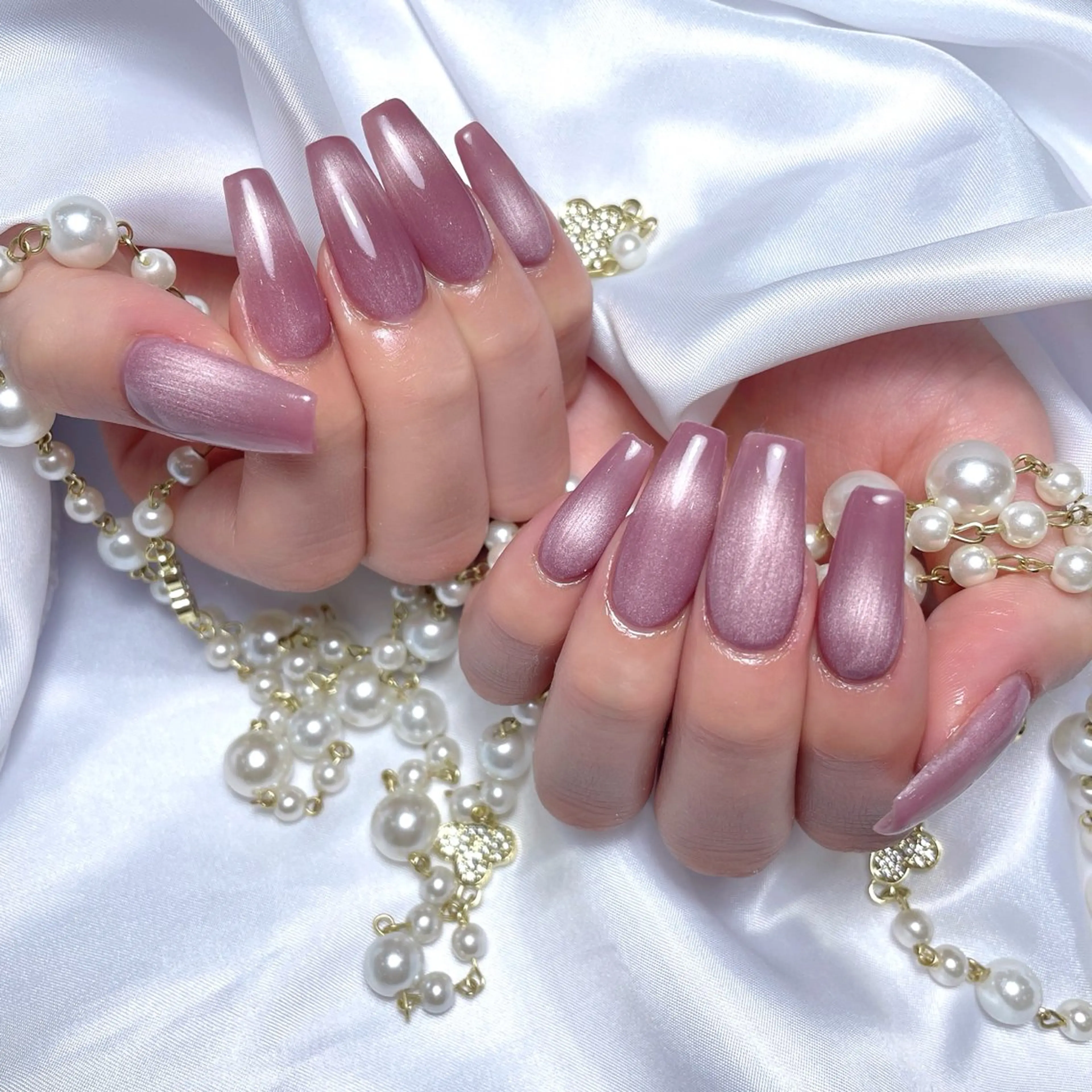 ネイル マグネットネイル マグネットワンカラー ワンカラーネイル ネイルチップ M2 beauty Hoshinaのネイルデザイン