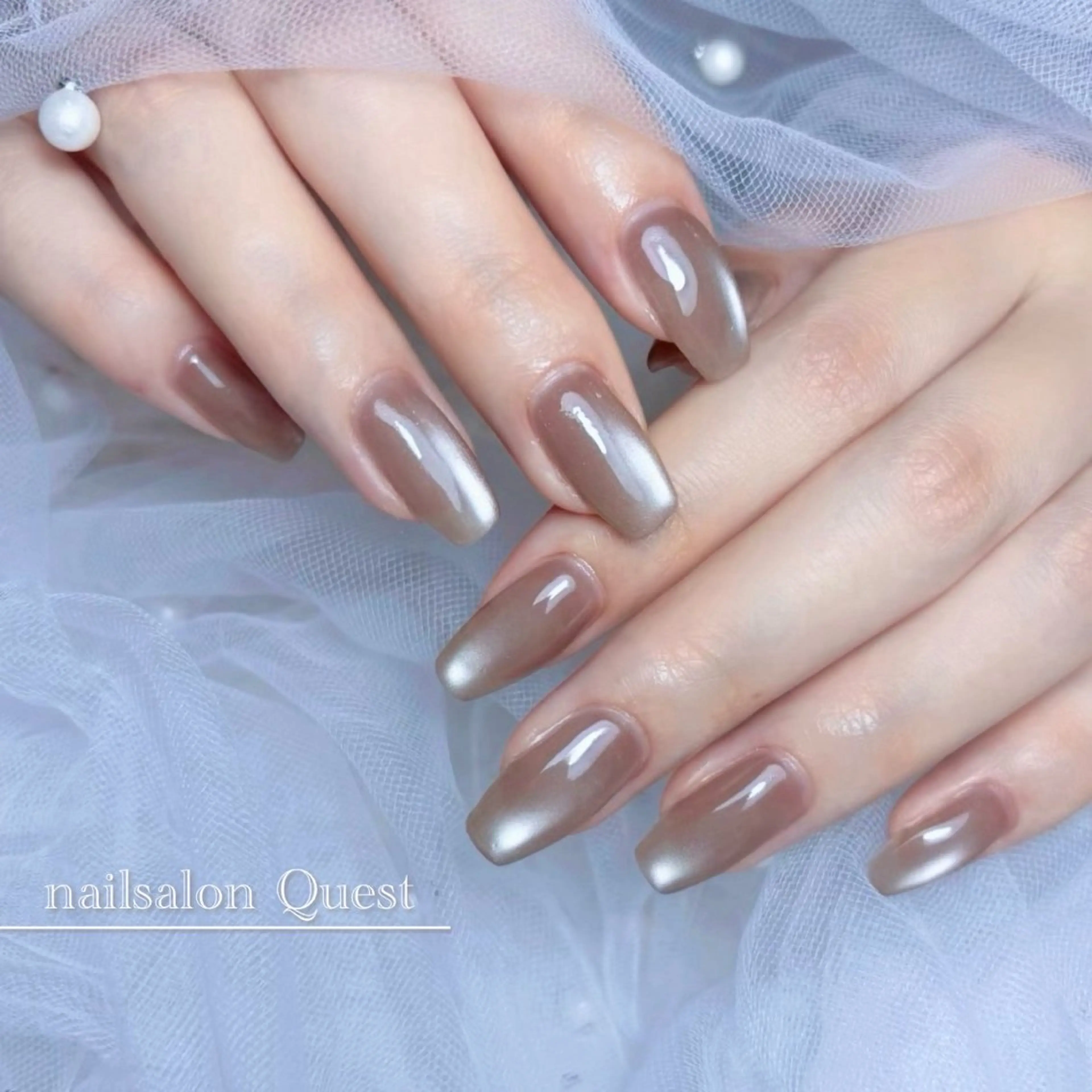 ネイル キラキラネイル マグネットネイル シンプルネイル ハンドネイル nailsalon Questのネイルデザイン