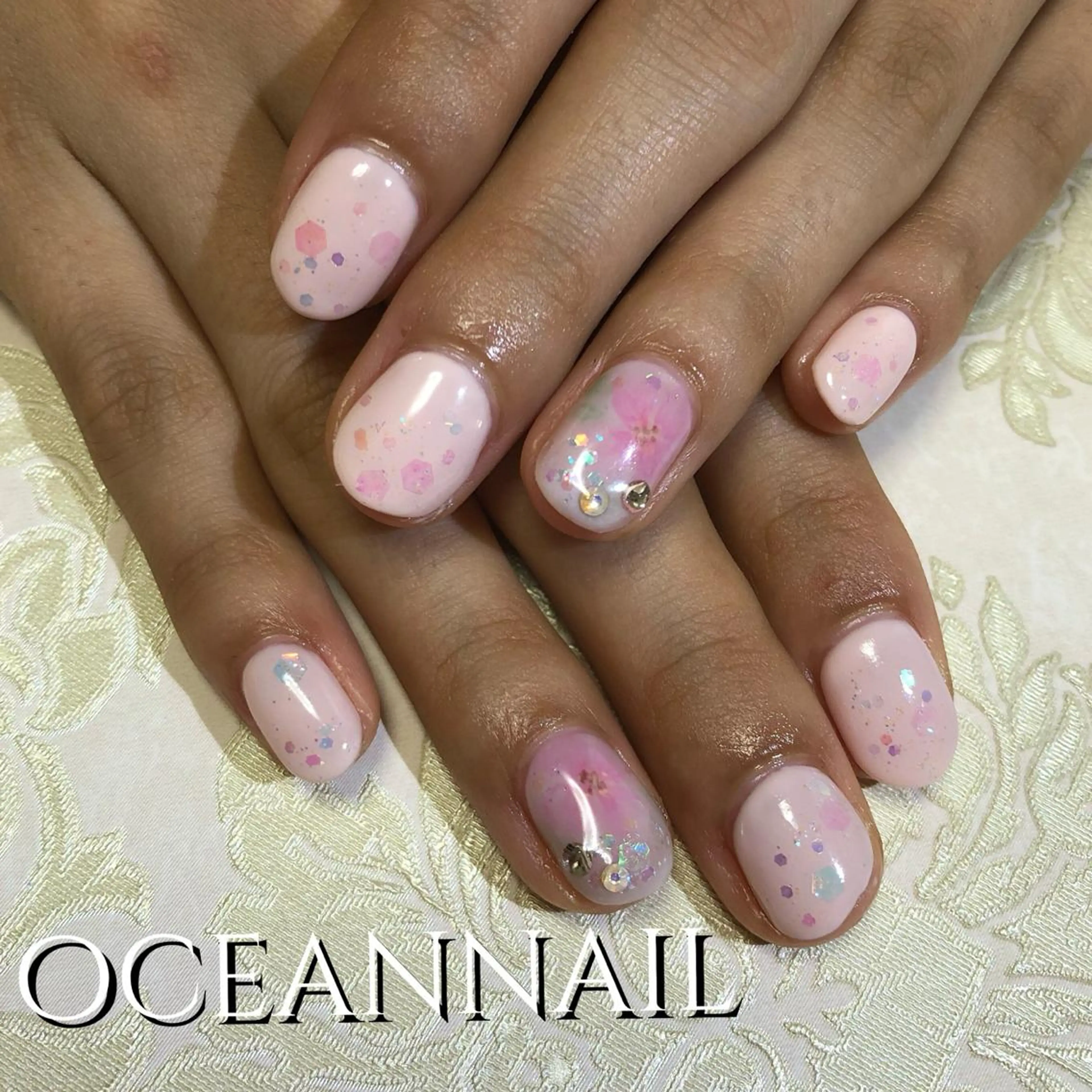 ネイル 春ネイル ハンドネイル プライベートサロン oceannailのネイルデザイン