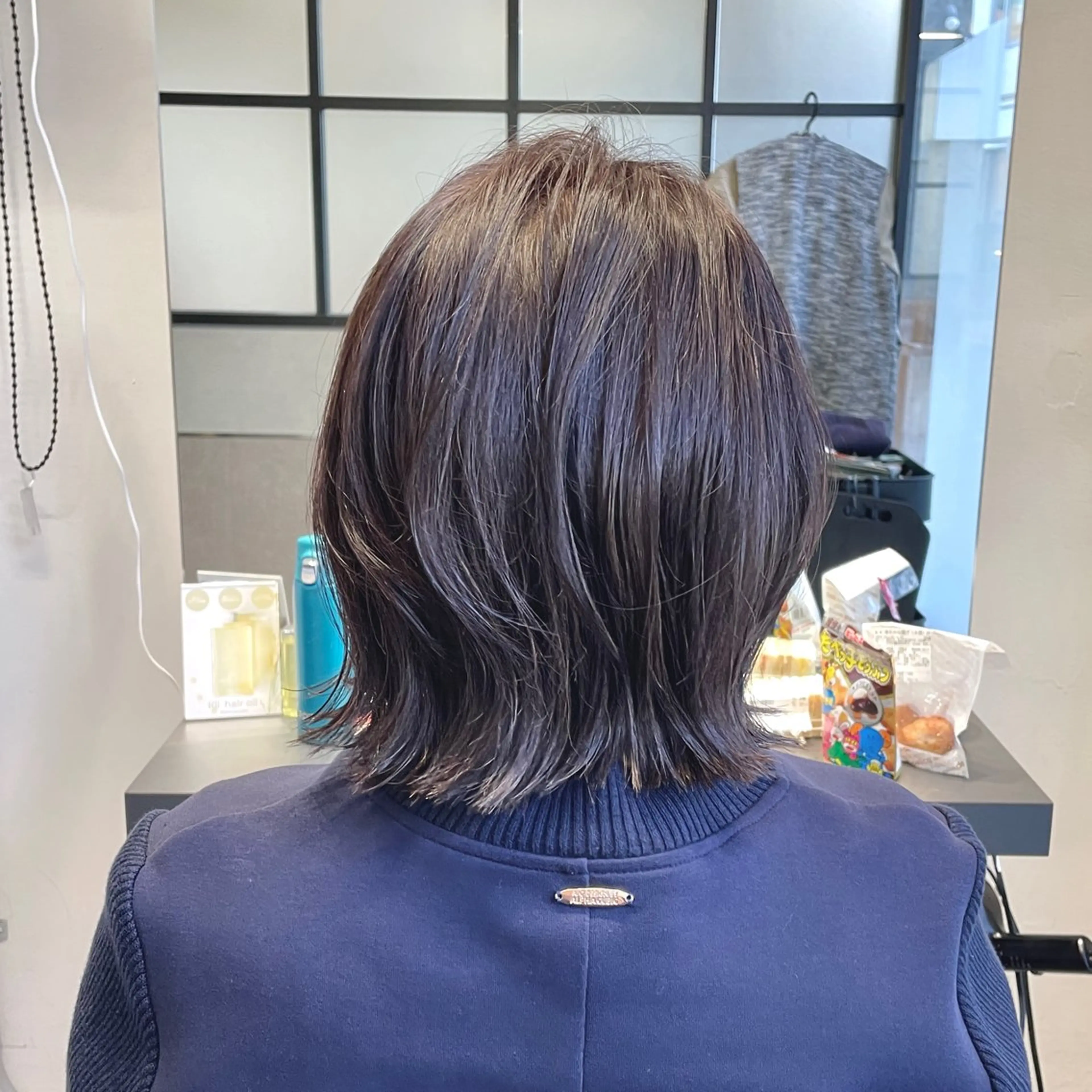 ミディアム カラー ハイライトカラー ハイライト カット ヘアカラー DX SHARE SALON所属・matka白髪ぼかし 大人ヘア/KEIKOのヘアスタイル