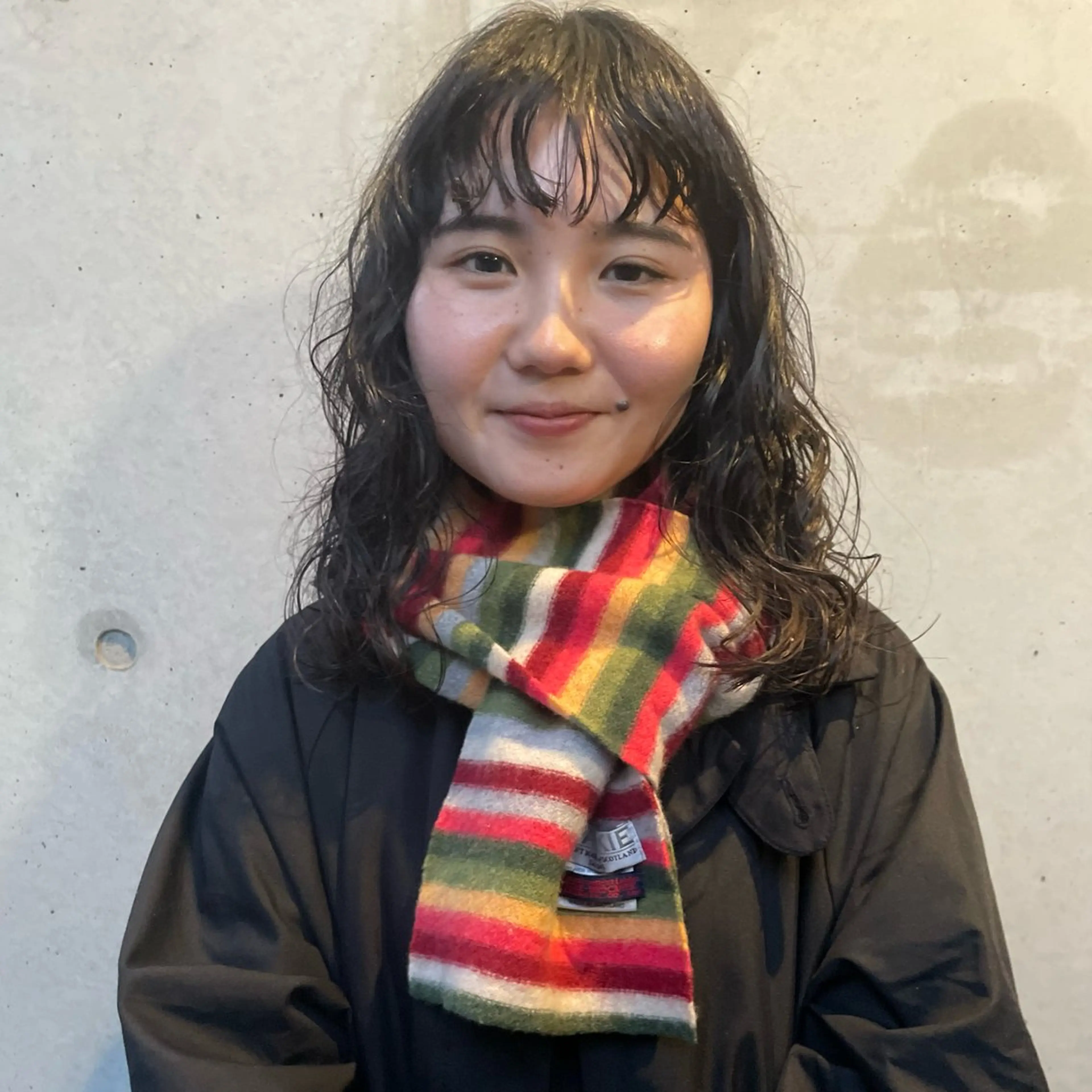 ミディアム パーマ ホリケ アオイのヘアスタイル