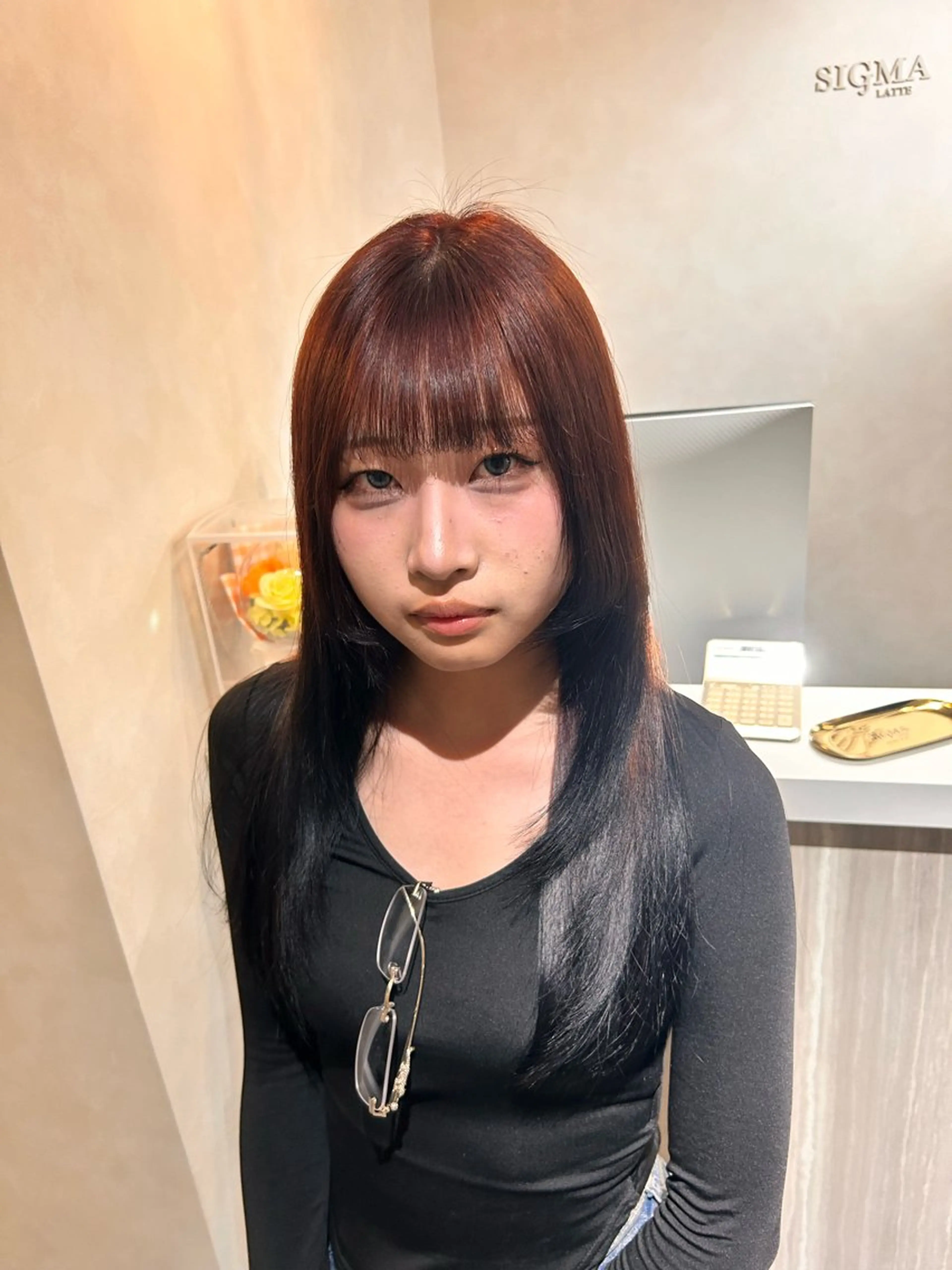 ミディアム レッドブラウン SIGMA LATTE所属・光岡 光のヘアスタイル