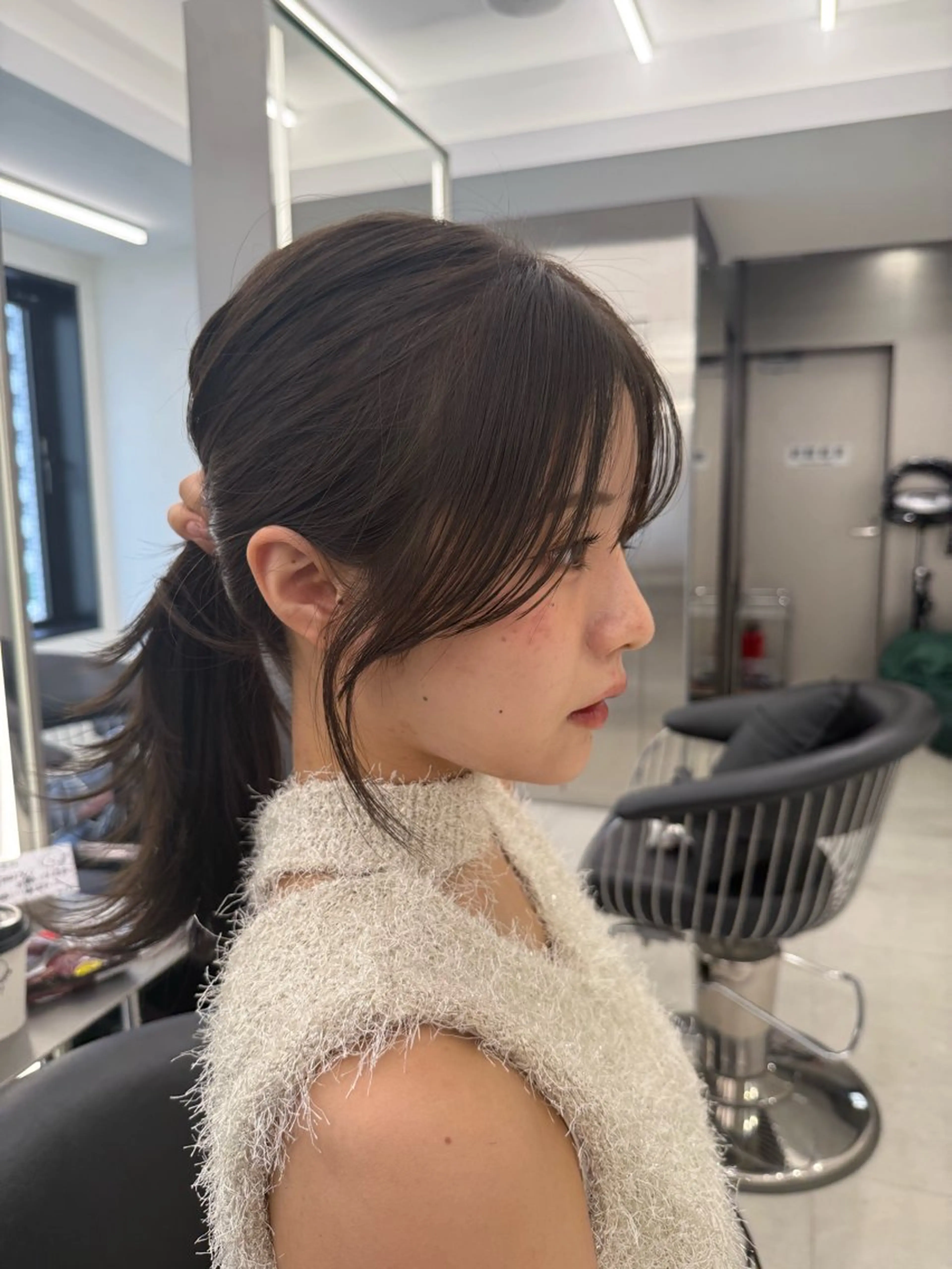 ミディアム 顔周りカット 小顔カット カット トリートメント レイヤー/艶髪 /新宿/佐藤巧己✨のヘアスタイル