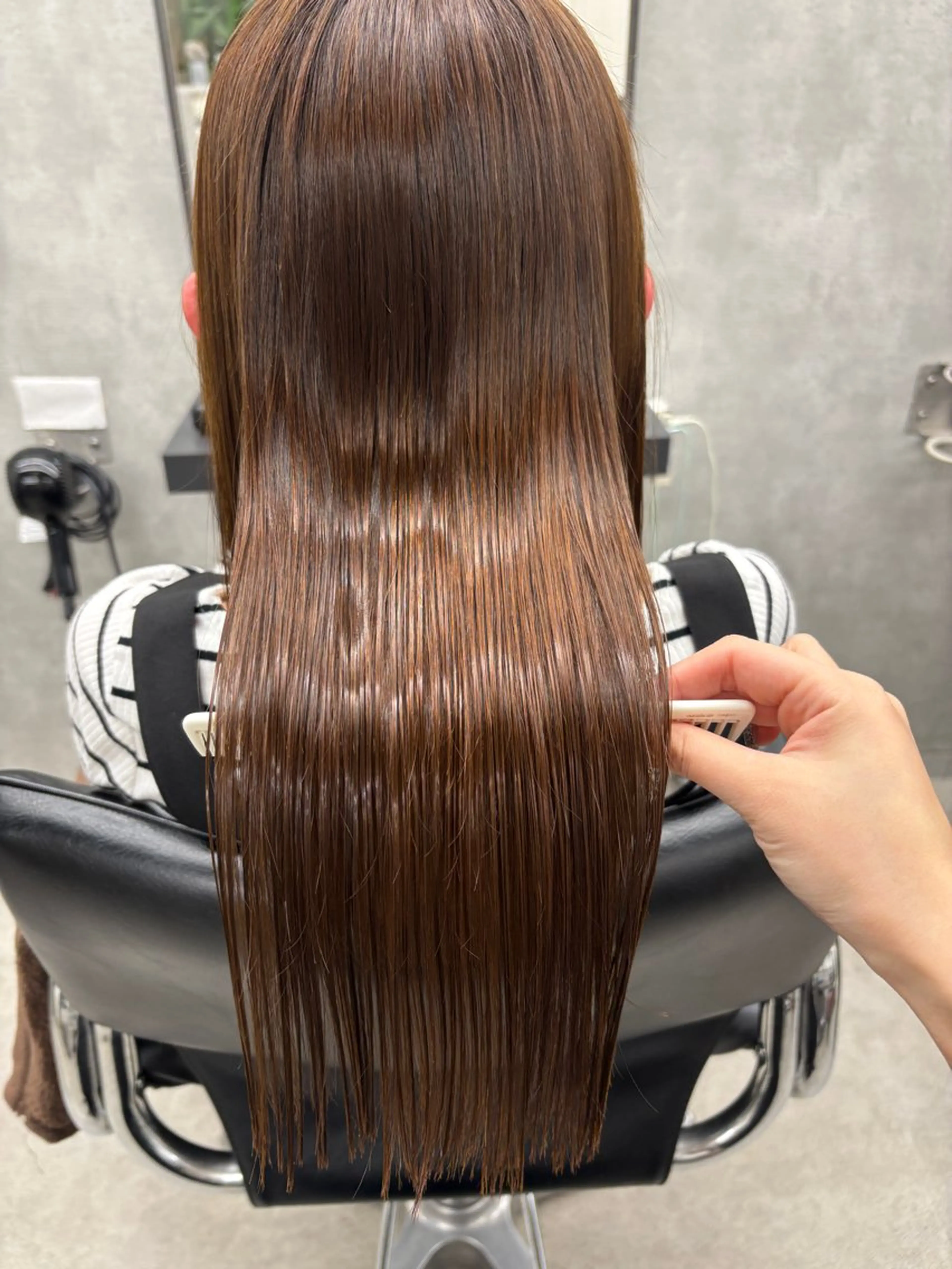 ロング 髪質改善 縮毛矯正 縮毛矯正 宮尾 星夢のヘアスタイル