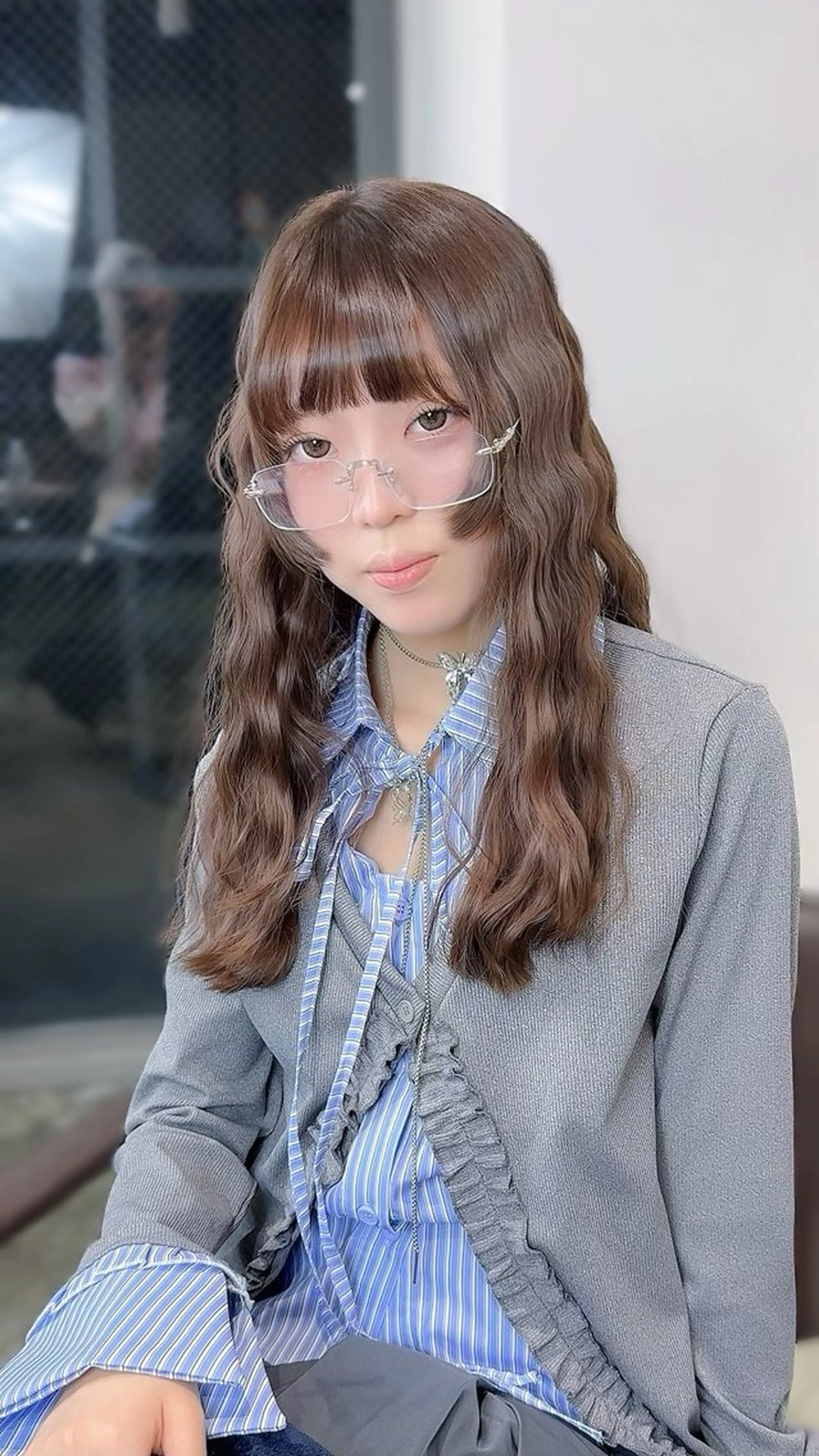 セミロング 姫カット レイヤーカット 永田竜一/ 小顔くびれレイヤーのヘアスタイル