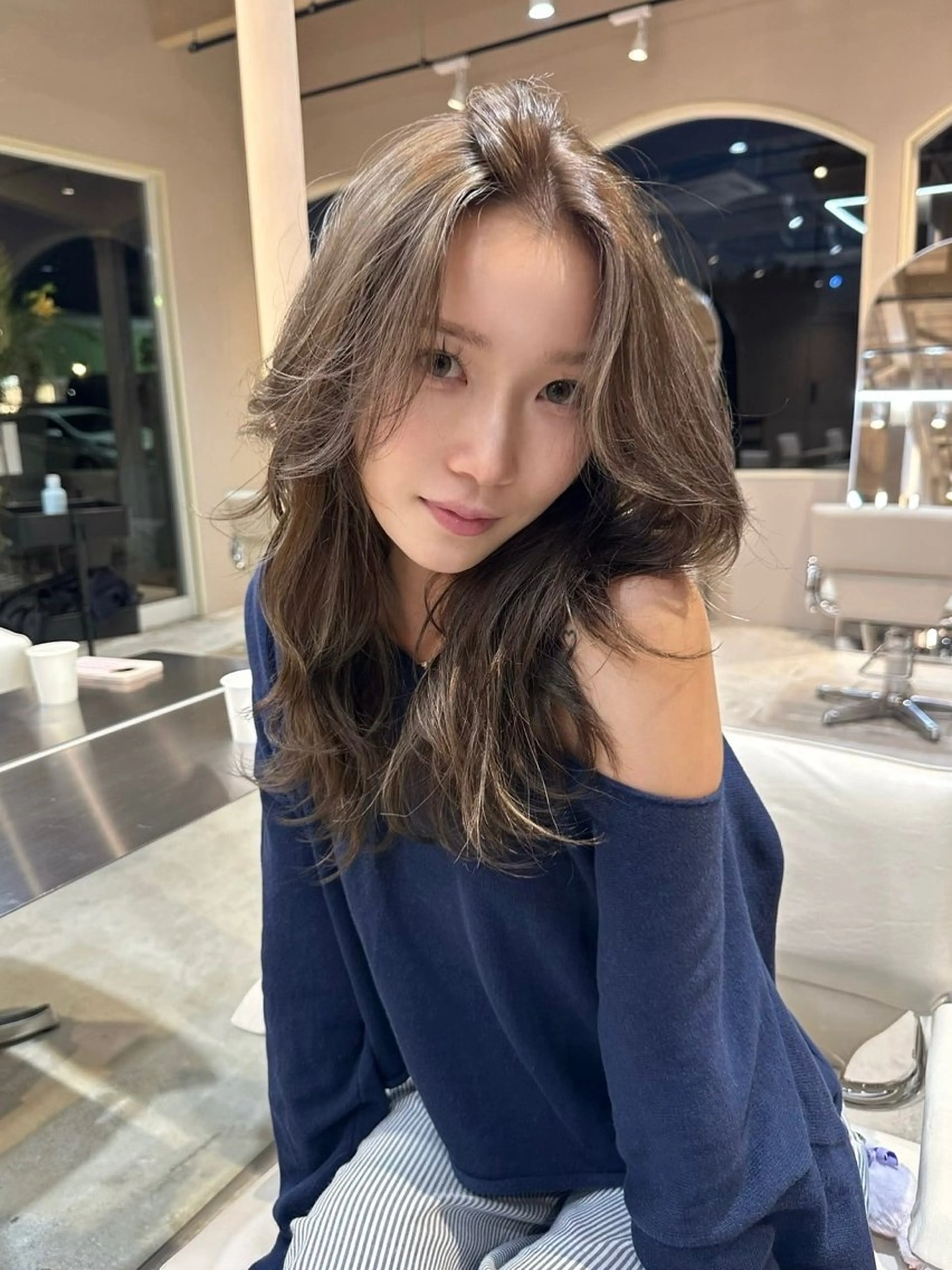 ロング カラー パーマ カット ヘアカラー Lafithhair wille.緑町のヘアスタイル