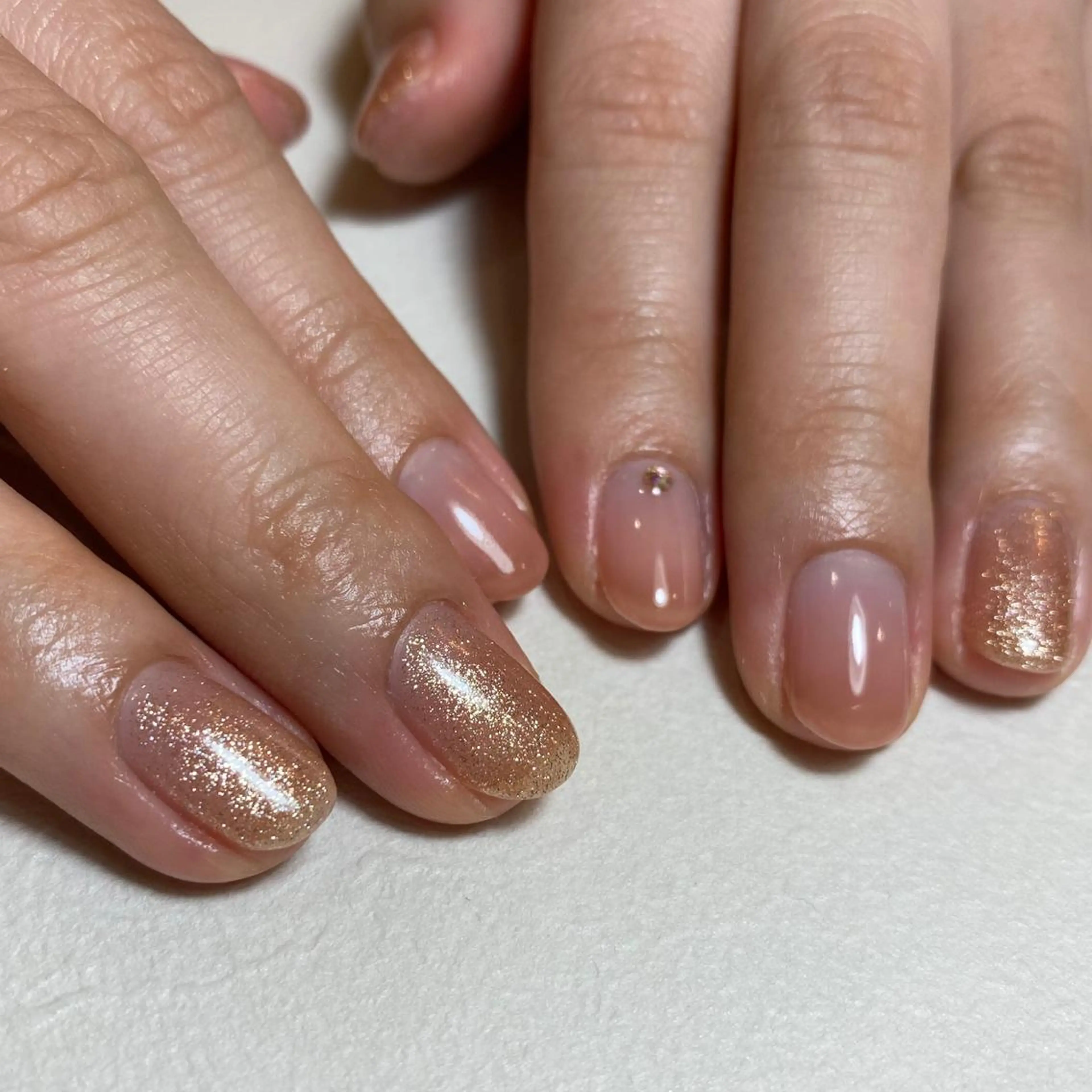 ネイル ジェルネイル ラメ(グリッター) ハンドネイル Nail salon アトリエジョワ　金山のネイルデザイン
