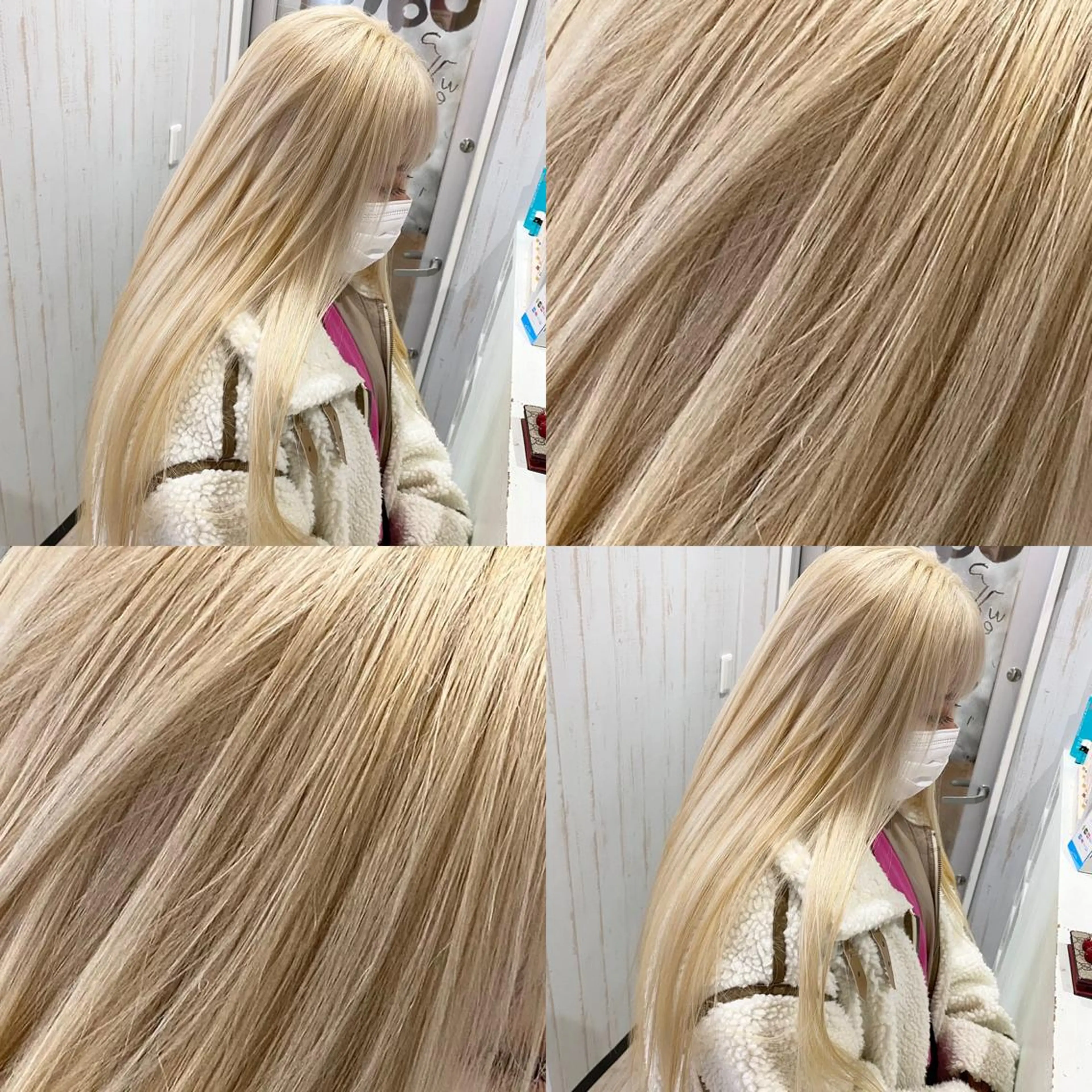 ロング カラー ハイトーンカラー ヘアカラー ハイトーン💫 エクステ💫maiのヘアスタイル