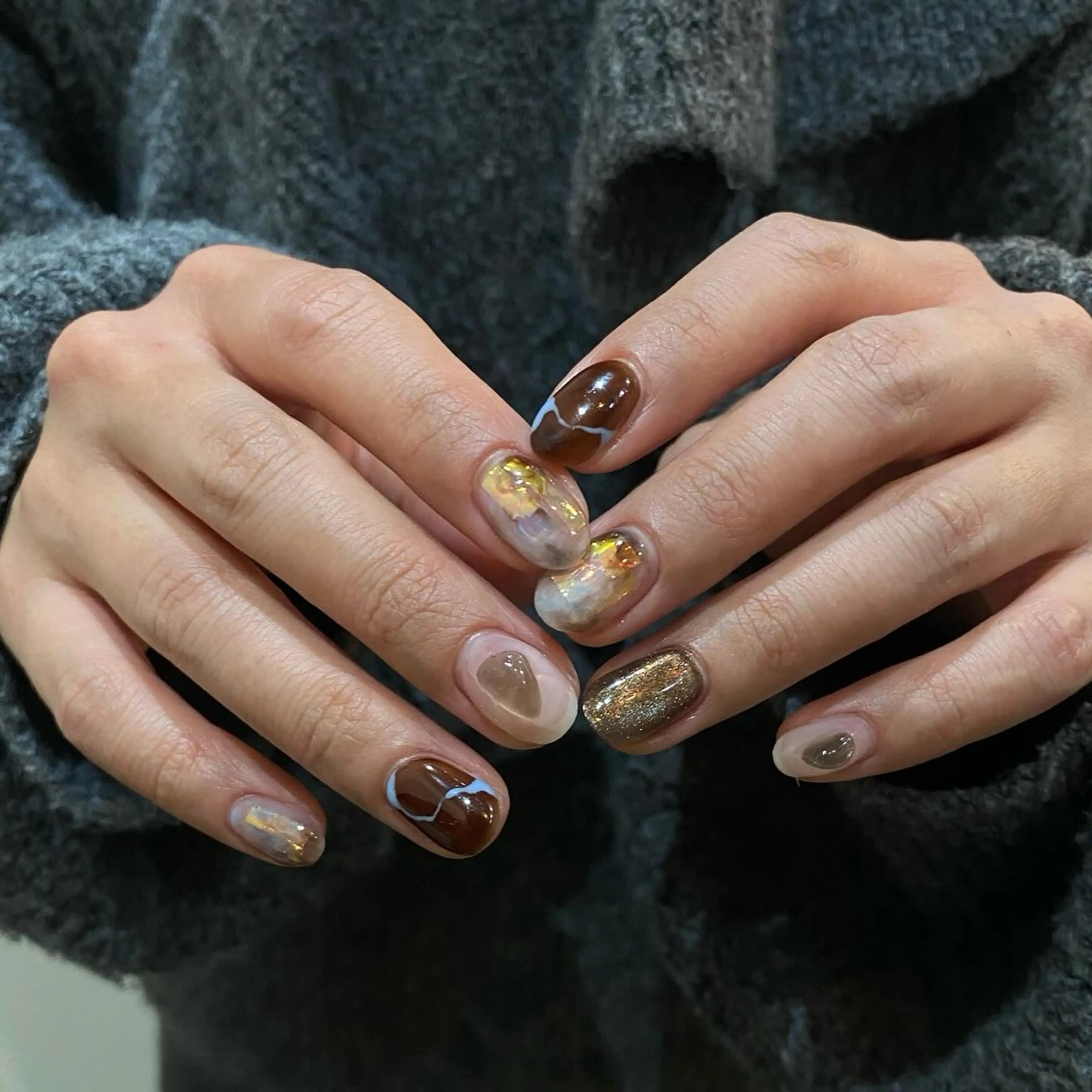 ネイル ブルー nable.所属・栗林 実莉のネイルデザイン