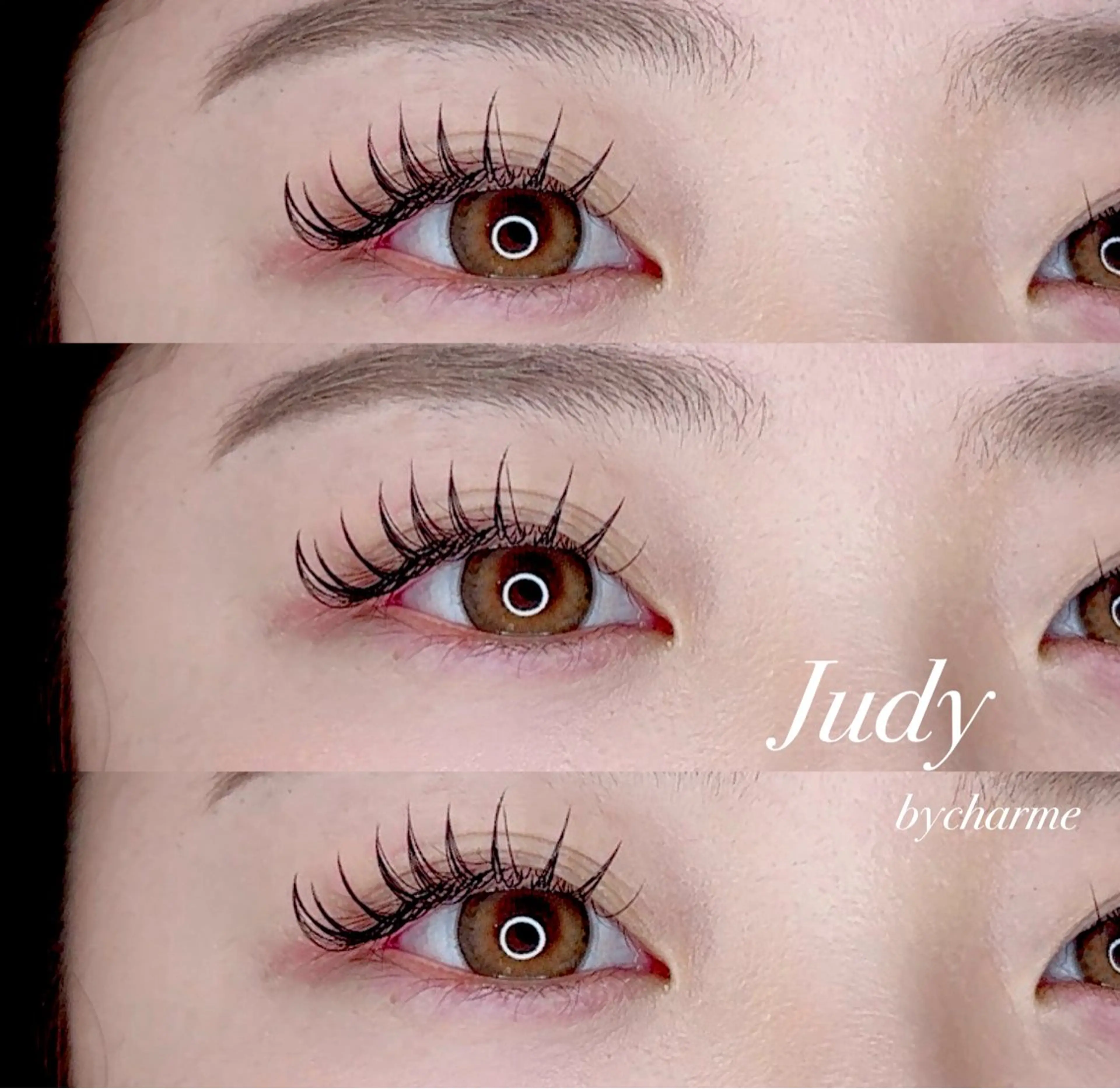 マツエク・マツパ 付け放題 フラットラッシュ パリジェンヌラッシュリフト アップワードラッシュ マツエク Judy by charmeのマツエク・マツパデザイン